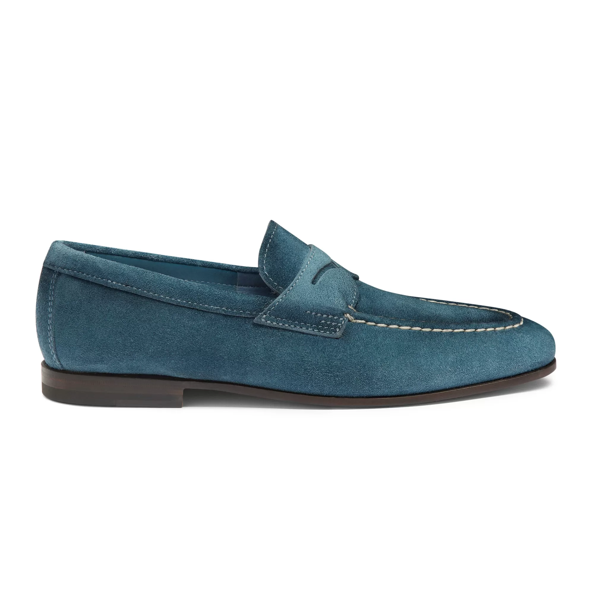 Shop Mocassino penny da uomo in suede blu Vedi tutte le calzature | Mocassini