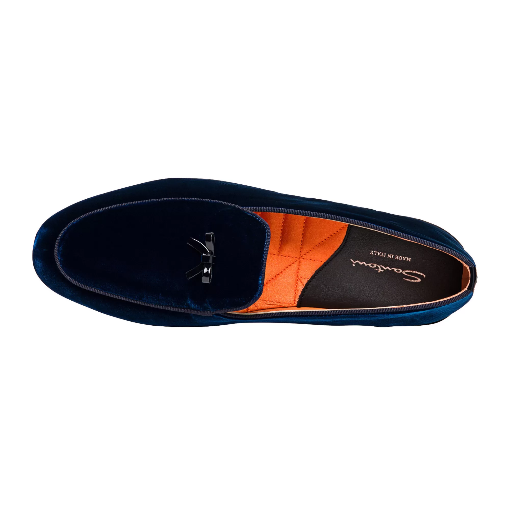 Cheap Pantofola con dettaglio fiocco da uomo in velluto blu Vedi tutte le calzature | Pantofole
