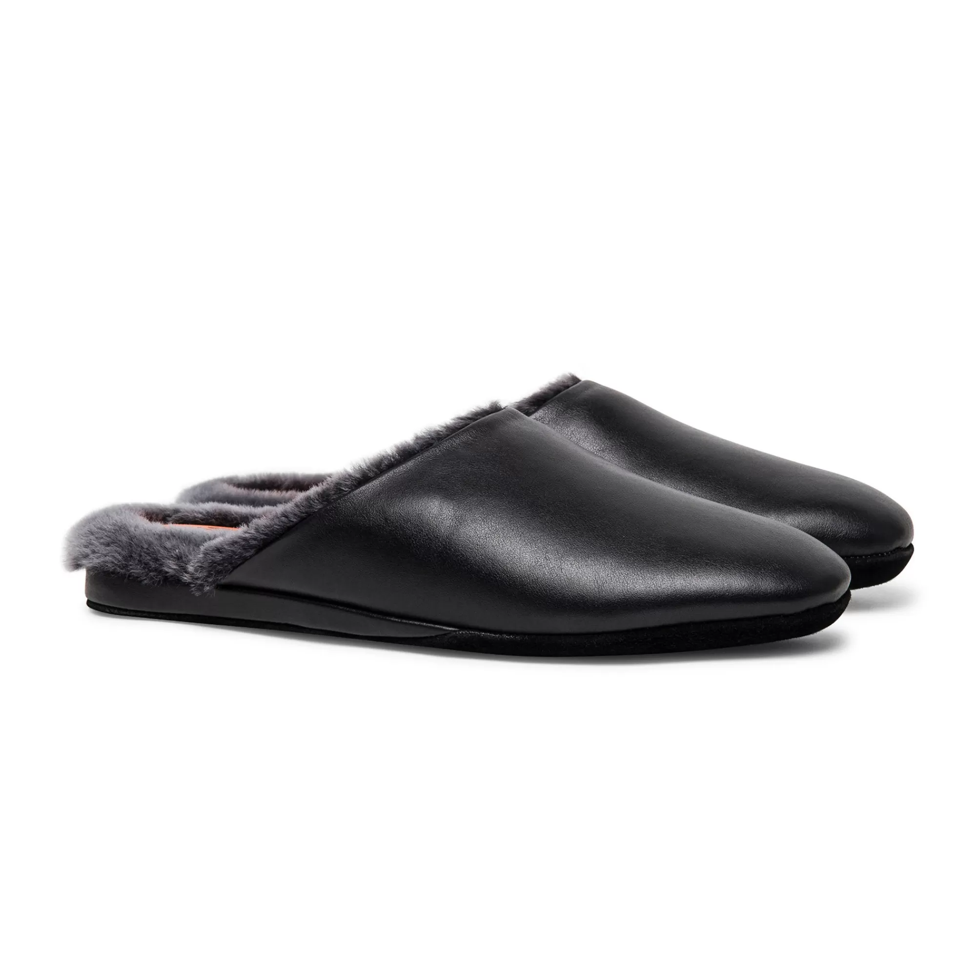 Fashion Pantofola da uomo in pelle anticata nera Vedi tutte le calzature | Pantofole