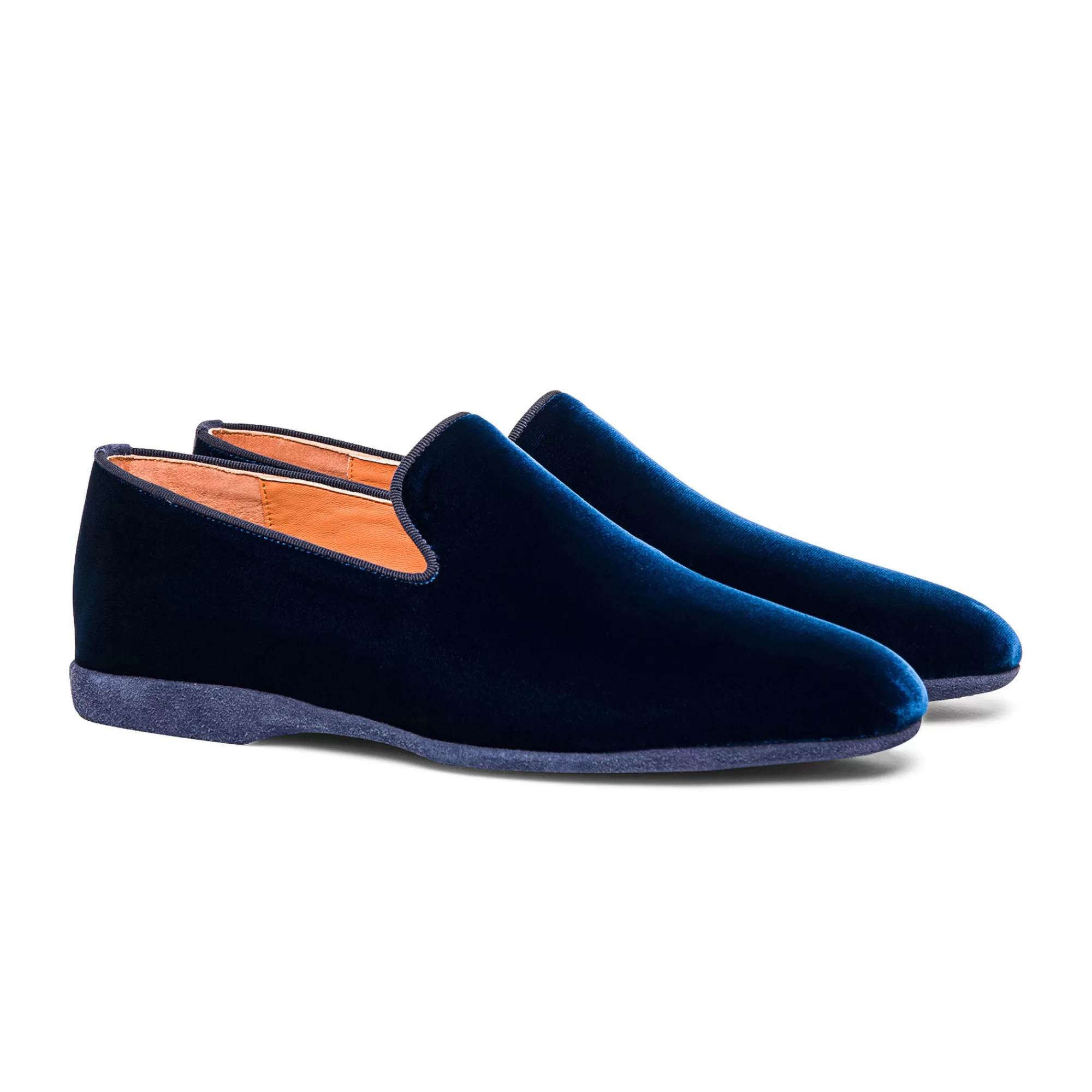 Hot Pantofola da uomo in velluto blu Vedi tutte le calzature | Pantofole