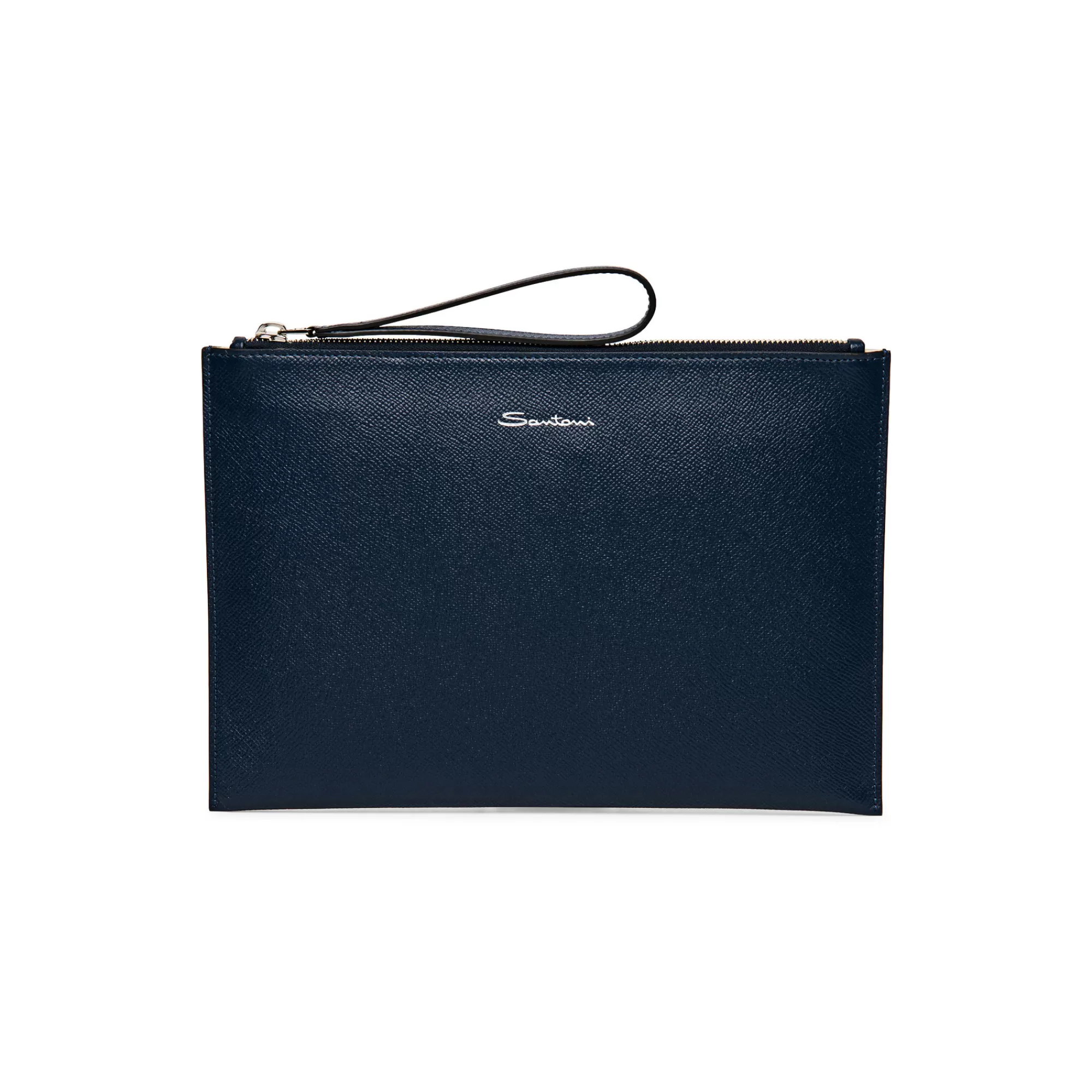 Shop Pouch in saffiano blu Piccola pelletteria | Piccola pelletteria