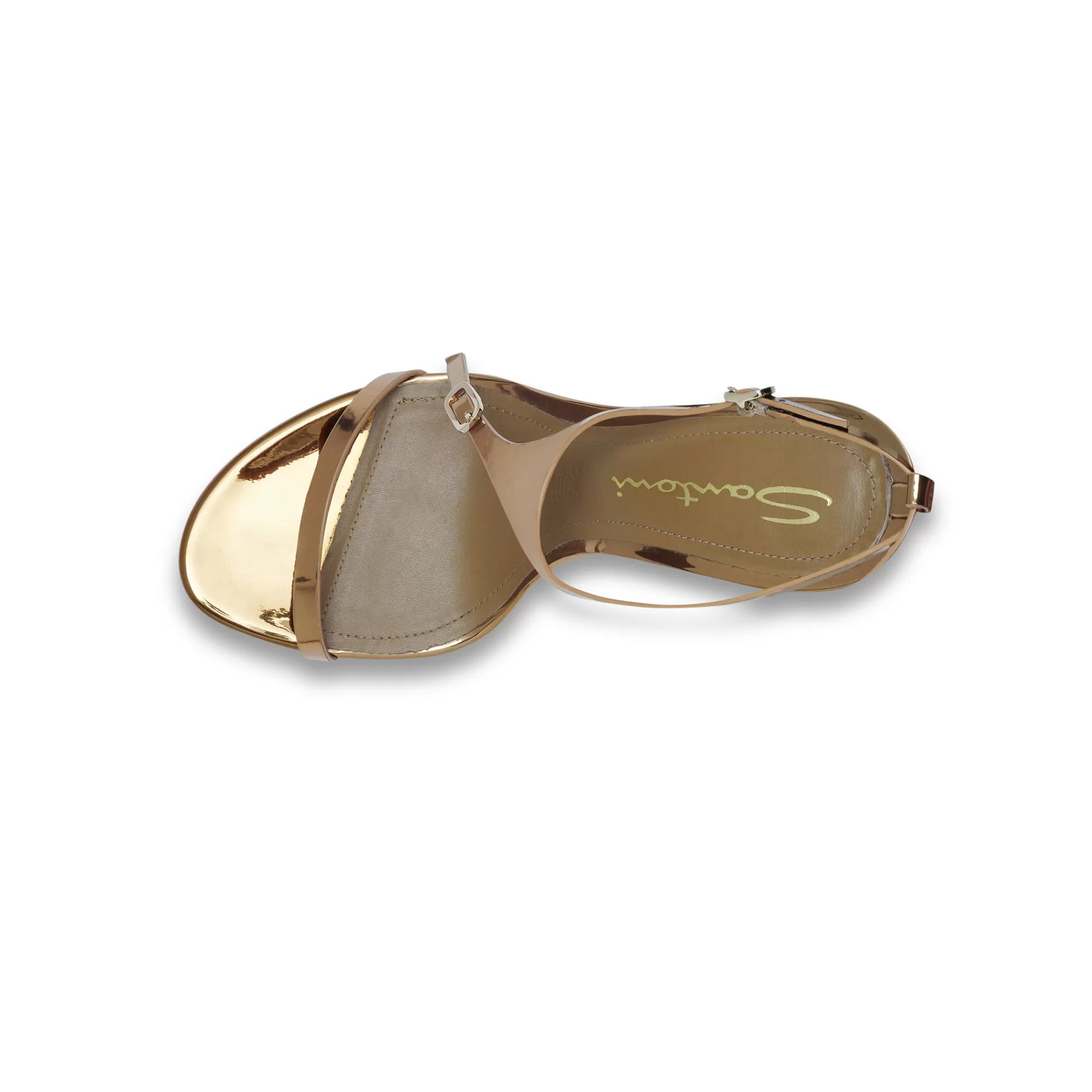 Best Sale Sandalo tacco alto da donna in materiale specchiato oro Vedi tutte le calzature | Sandali