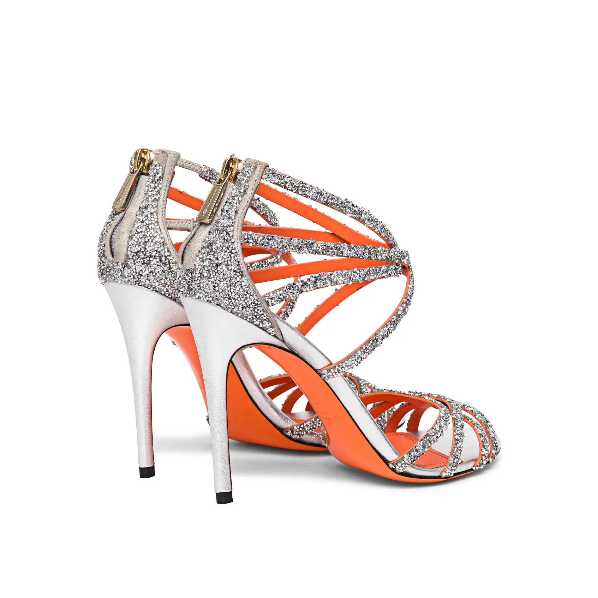 Hot Sandalo tacco alto da donna in suede e strass argento Vedi tutte le calzature | Sandali