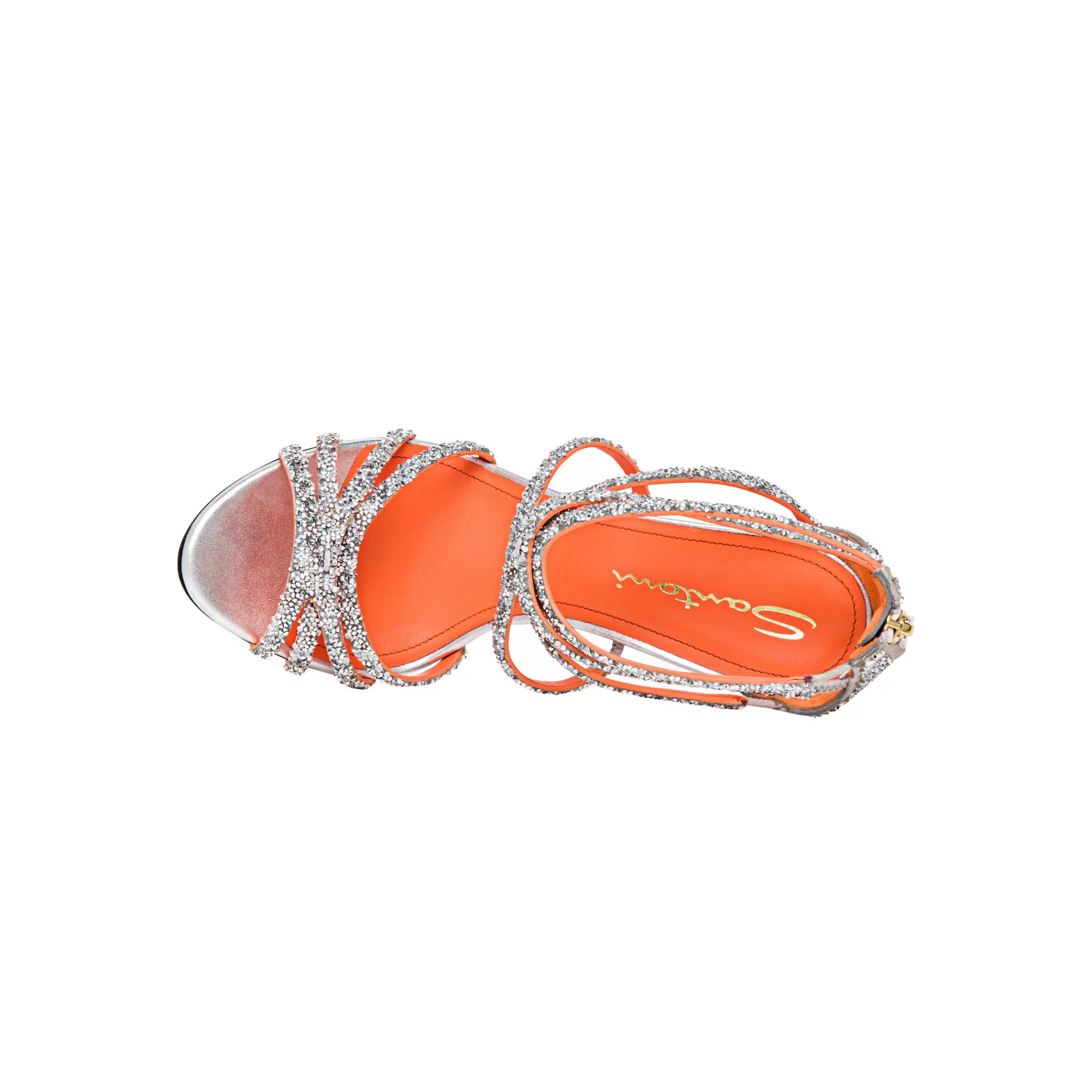 Hot Sandalo tacco alto da donna in suede e strass argento Vedi tutte le calzature | Sandali