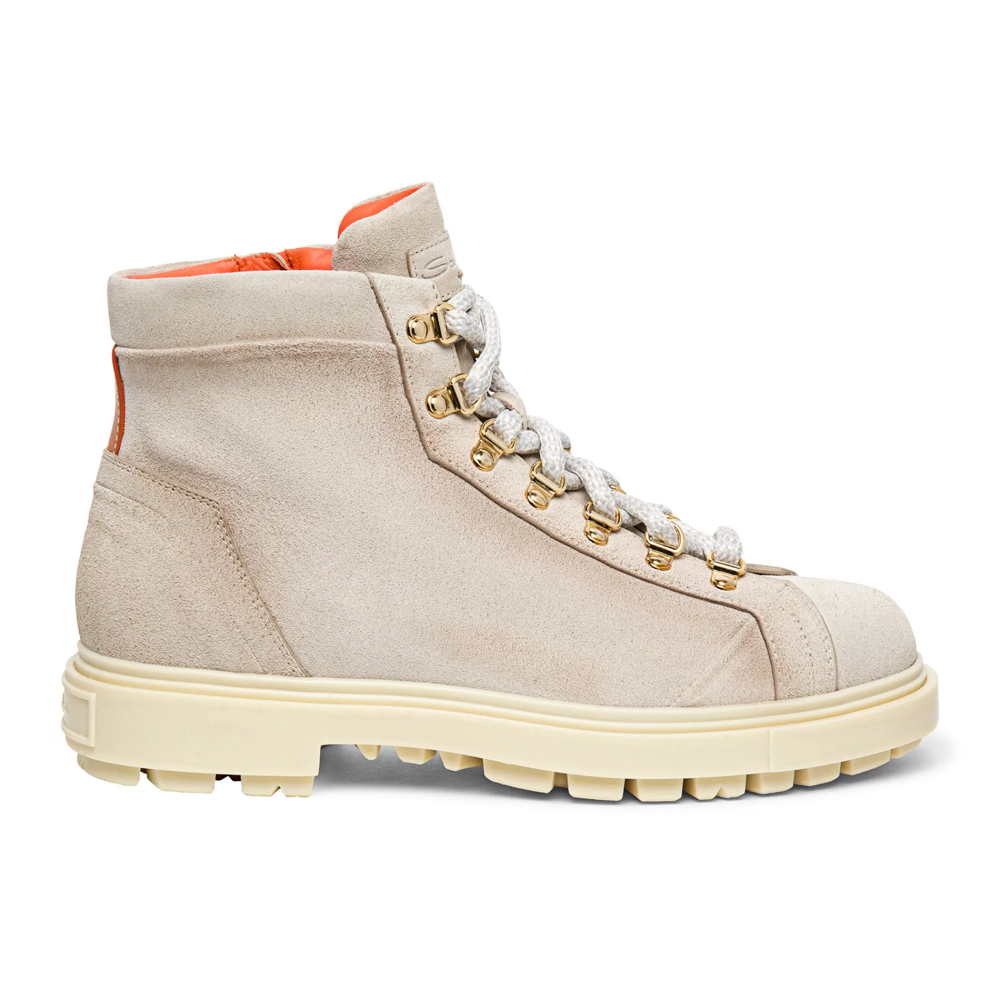 Discount Scarponcino da montagna da uomo in suede bianco Vedi tutte le calzature | Stivali