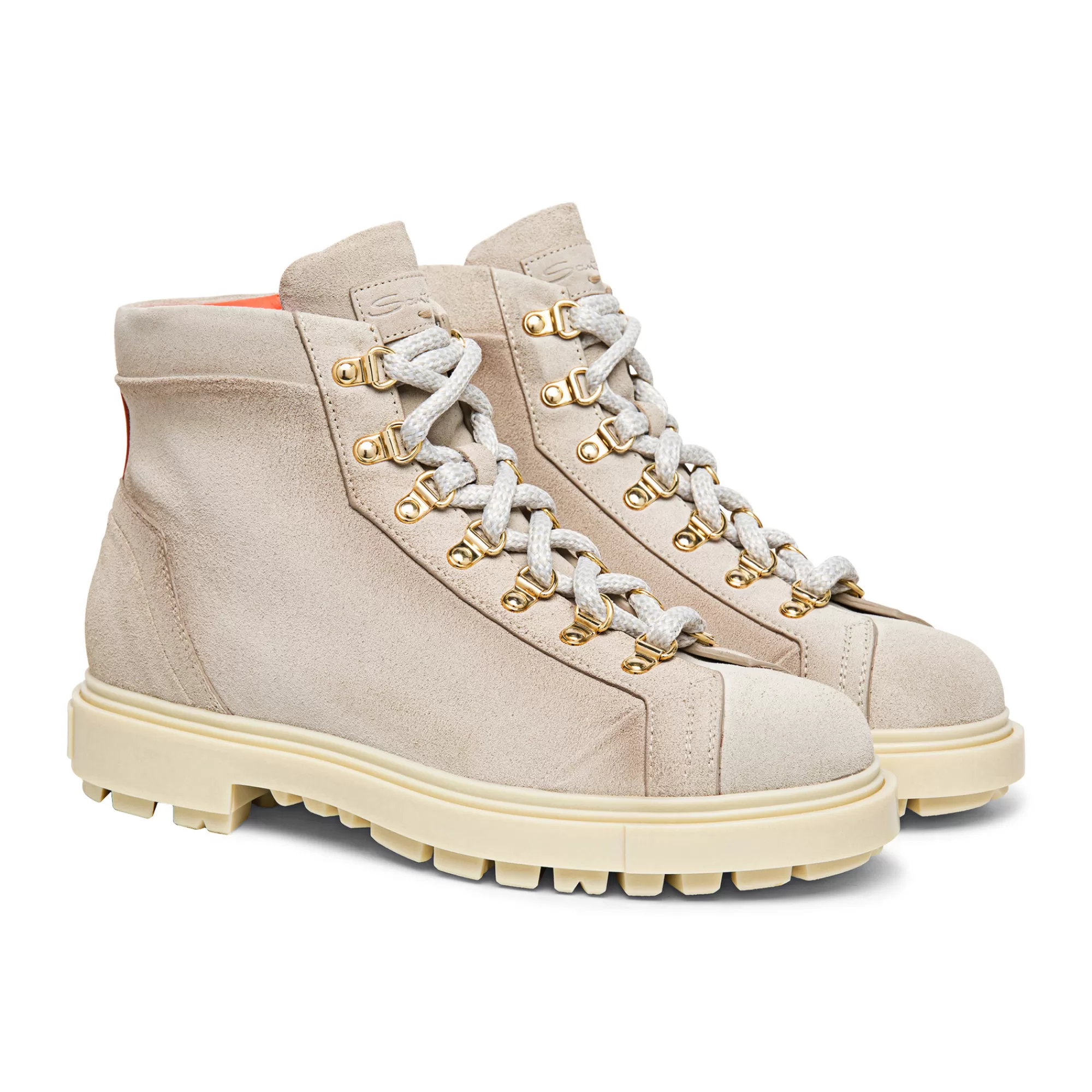 Discount Scarponcino da montagna da uomo in suede bianco Vedi tutte le calzature | Stivali