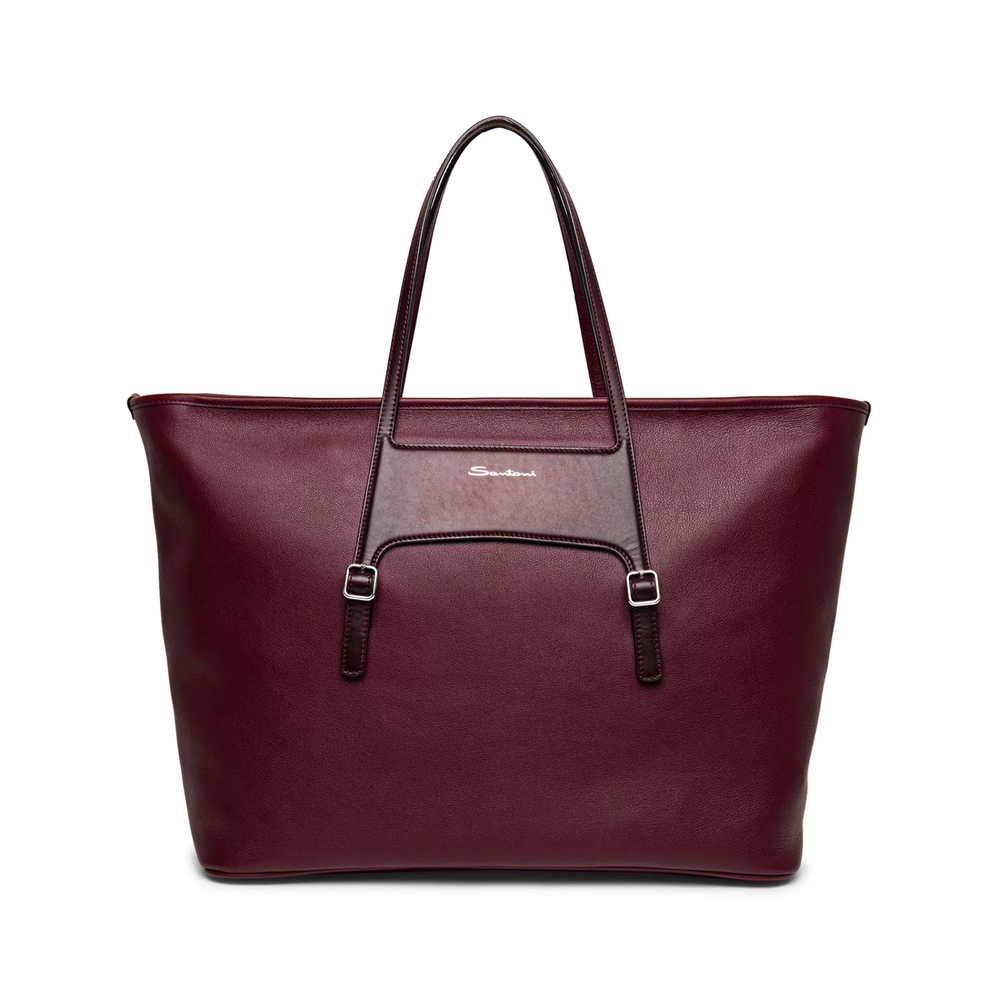 Best Sale Shopping bag in pelle bordeaux Borse