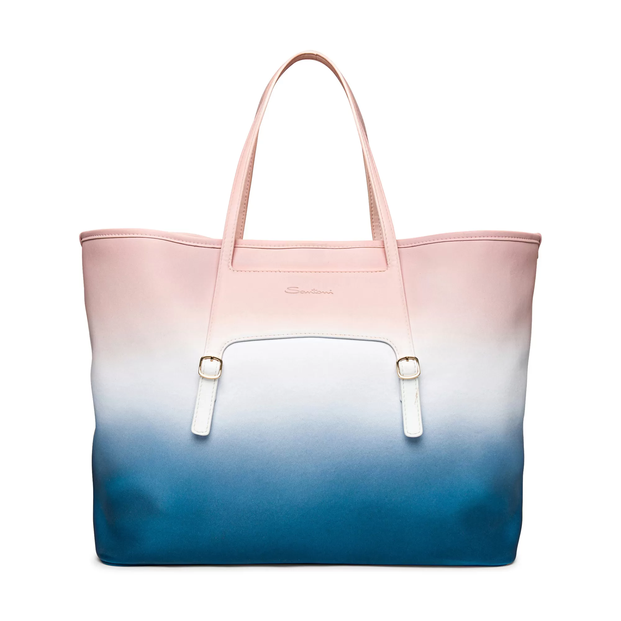Flash Sale Shopping bag in pelle rosa, bianca e blu Borse | Vedi tutte le calzature