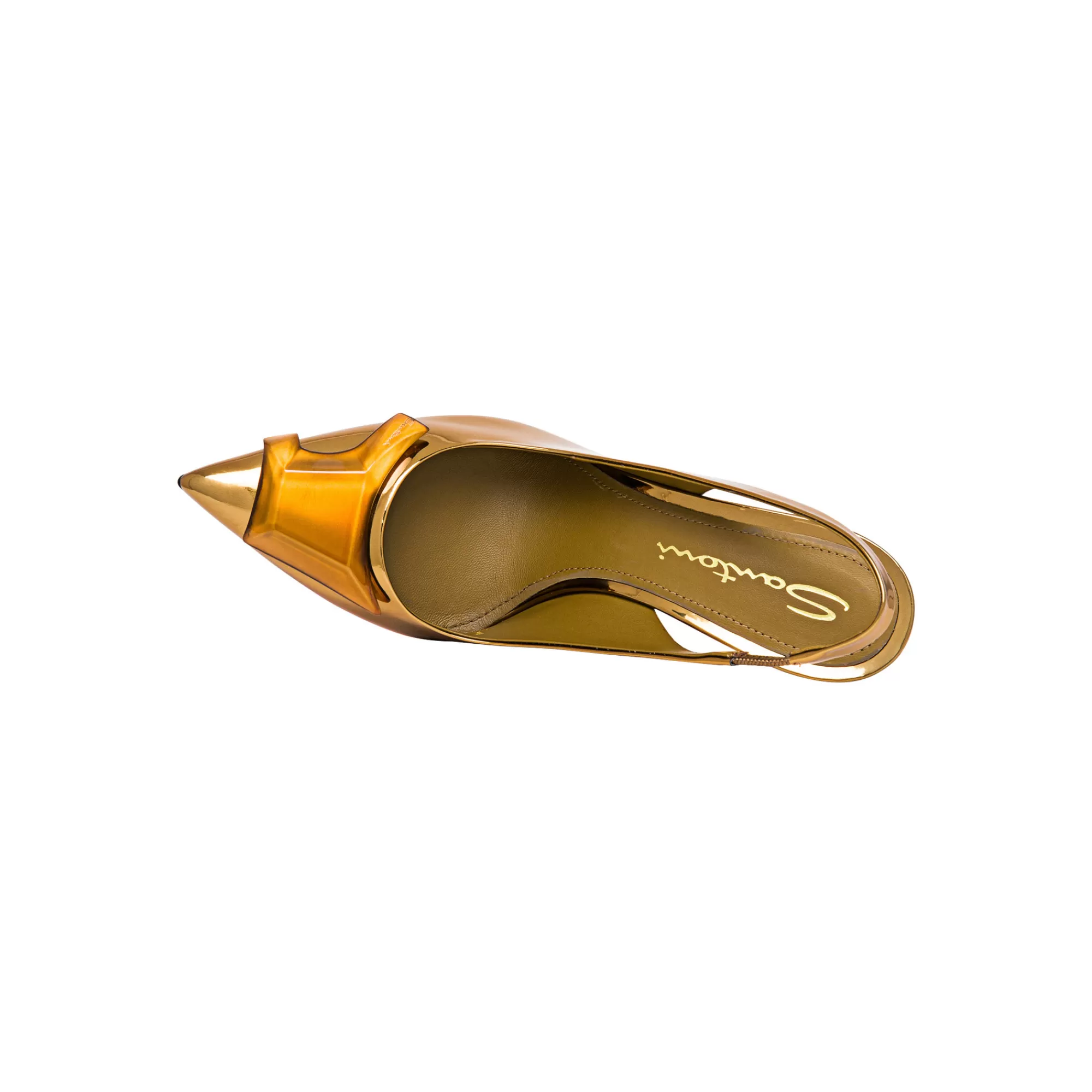 New Slingback Sibille tacco alto da donna in materiale specchiato oro Vedi tutte le calzature | Décolletés