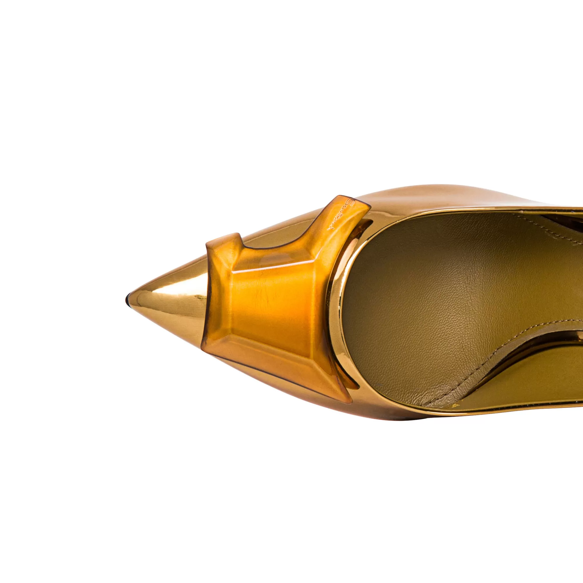 New Slingback Sibille tacco alto da donna in materiale specchiato oro Vedi tutte le calzature | Décolletés