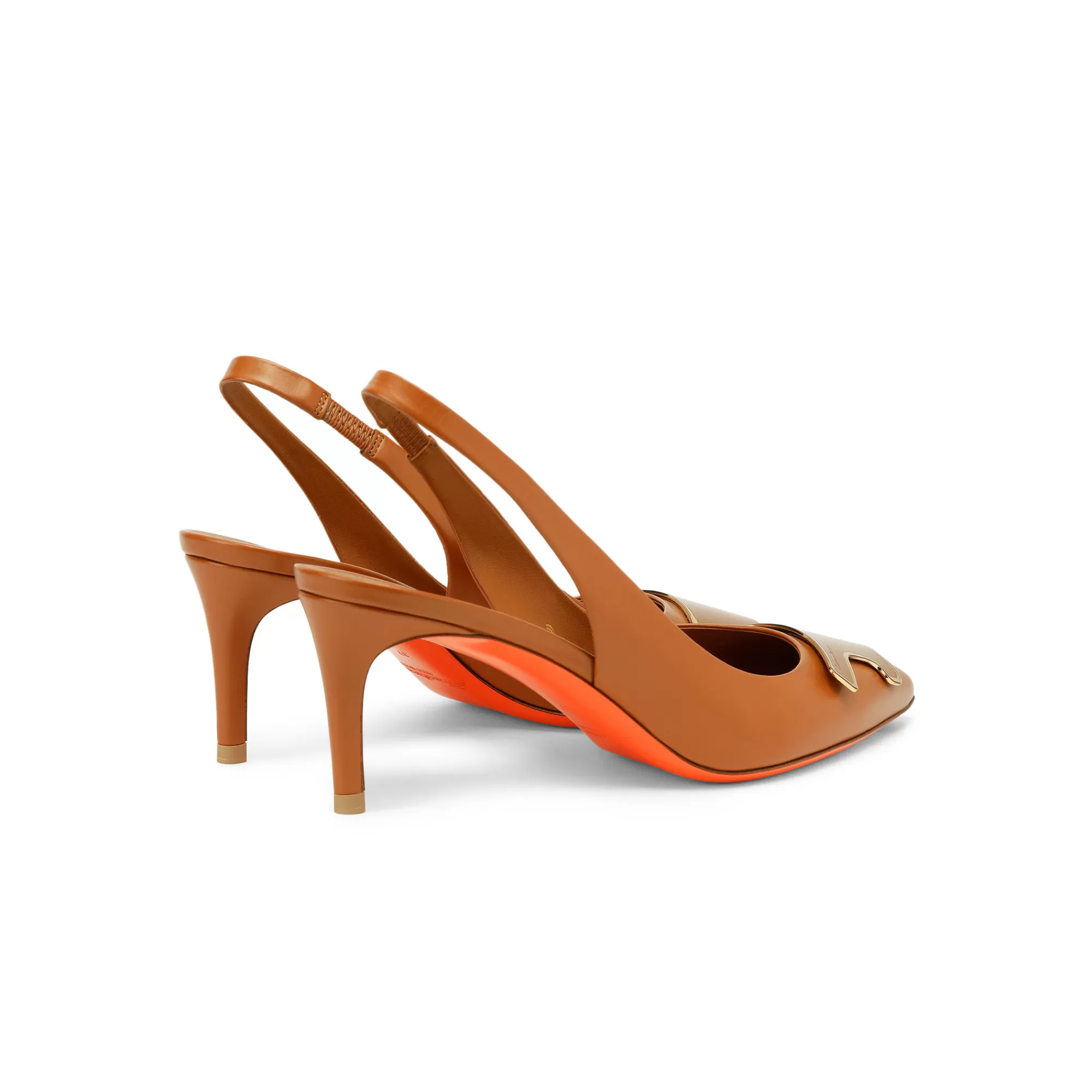 Best Slingback Sibille tacco medio da donna in pelle marrone Vedi tutte le calzature | Décolletés