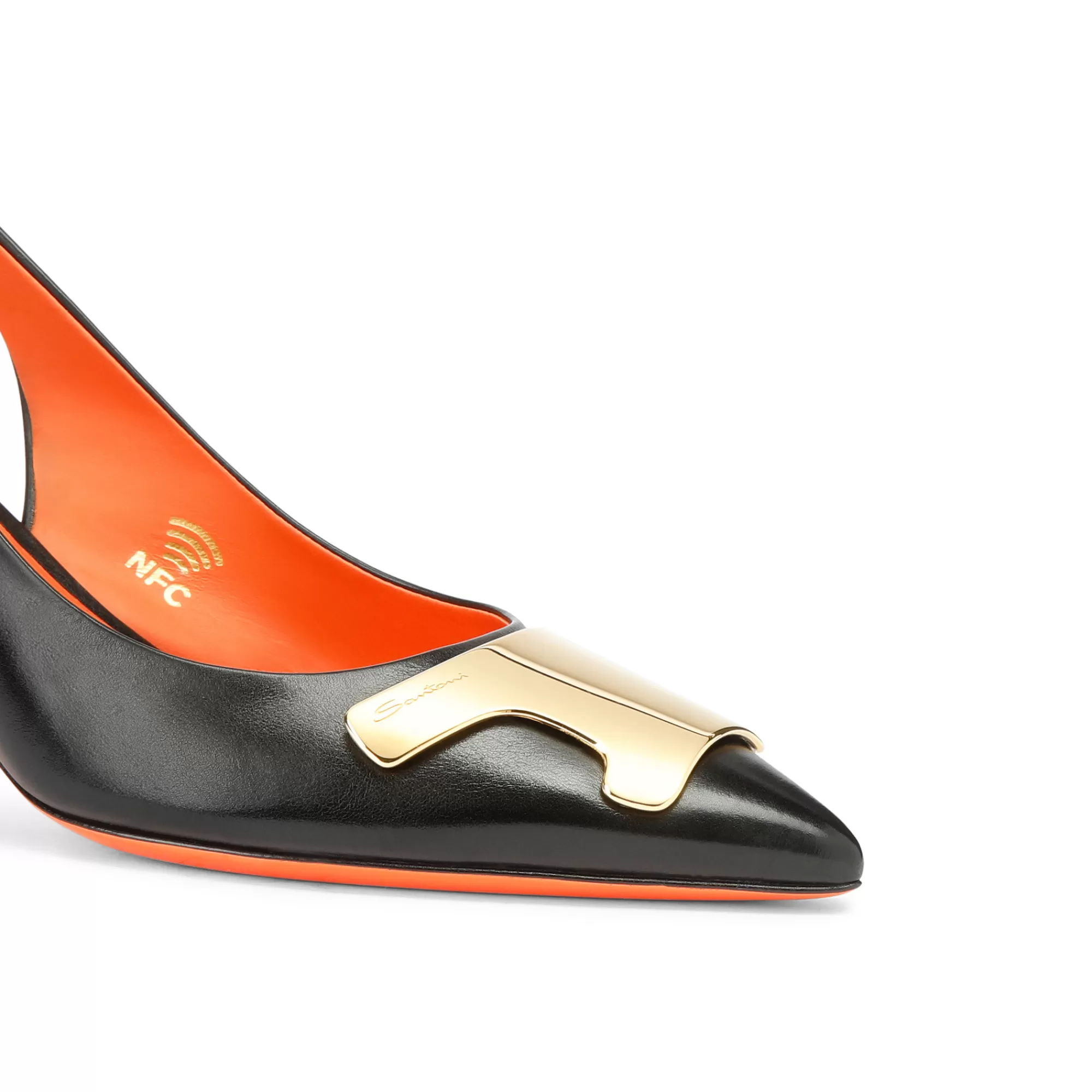 New Slingback Sibille tacco medio da donna in pelle nera Vedi tutte le calzature | Décolletés
