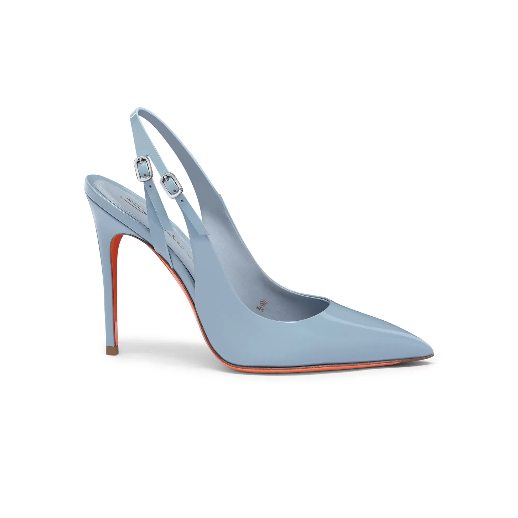 Shop Slingback tacco alto da donna in vernice azzurra Vedi tutte le calzature | Décolletés