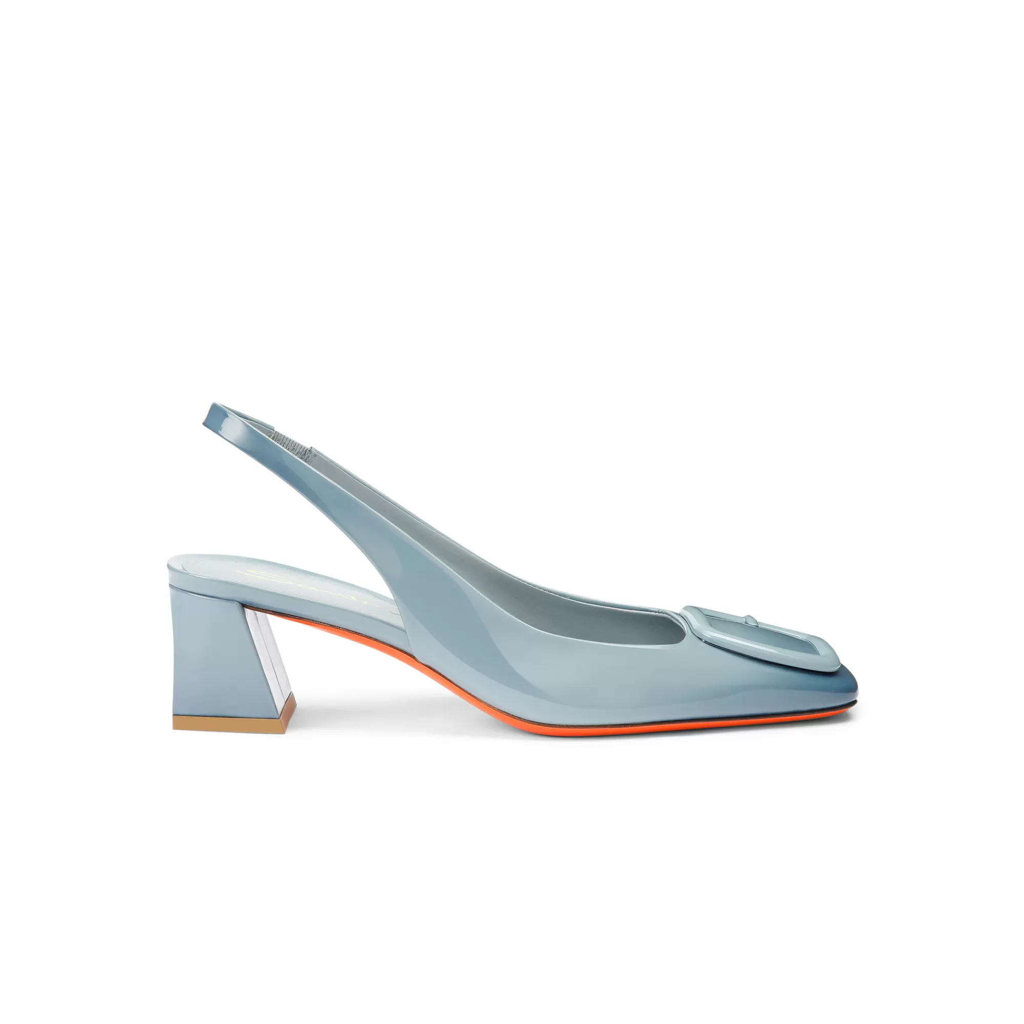 Sale Slingback tacco medio da donna in vernice azzurra Vedi tutte le calzature | Décolletés