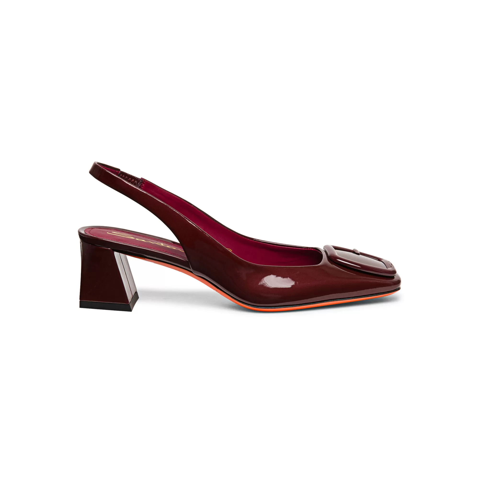 Fashion Slingback tacco medio da donna in vernice bordeaux Vedi tutte le calzature | Décolletés