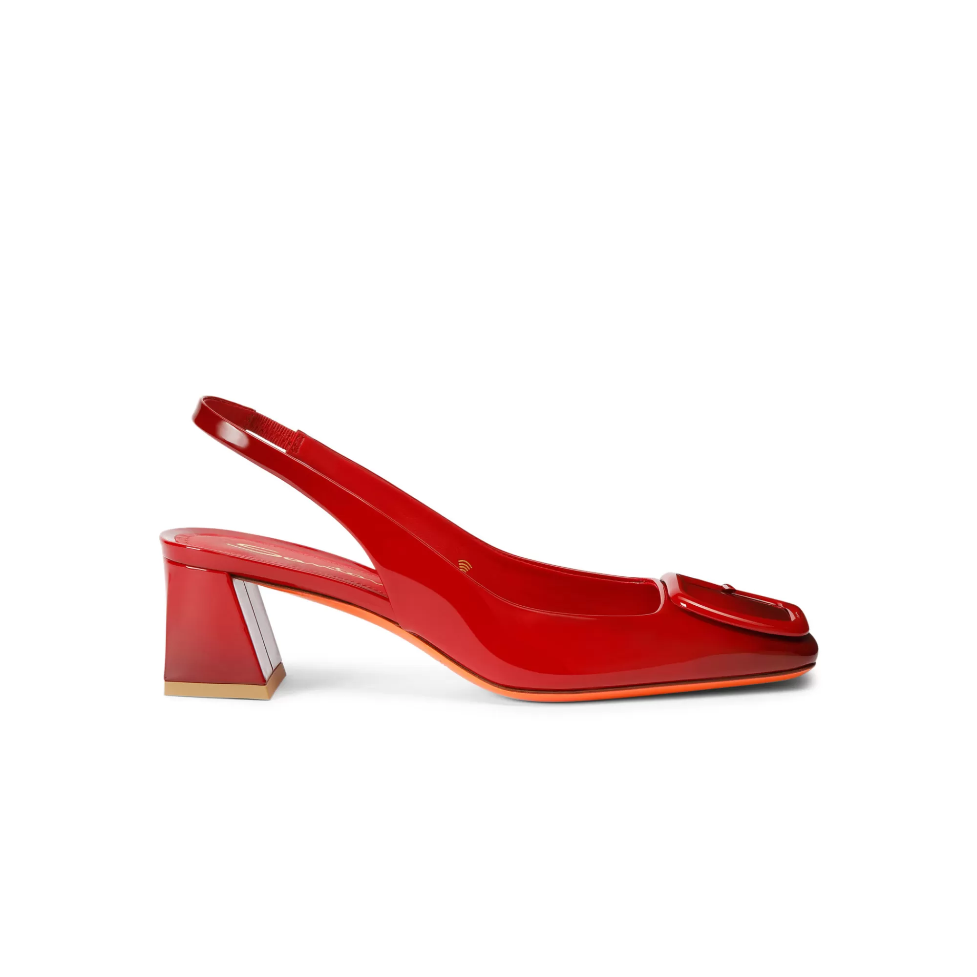 Outlet Slingback tacco medio da donna in vernice rossa Vedi tutte le calzature | Décolletés