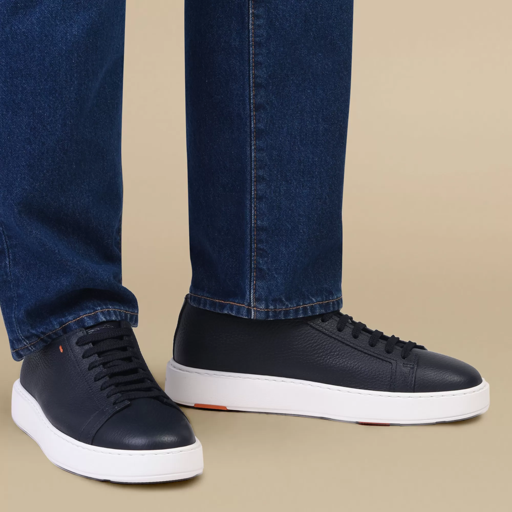 Online Sneaker da uomo in pelle bottalata blu | SUGGERIMENTI Vedi tutte le calzature | Sneakers