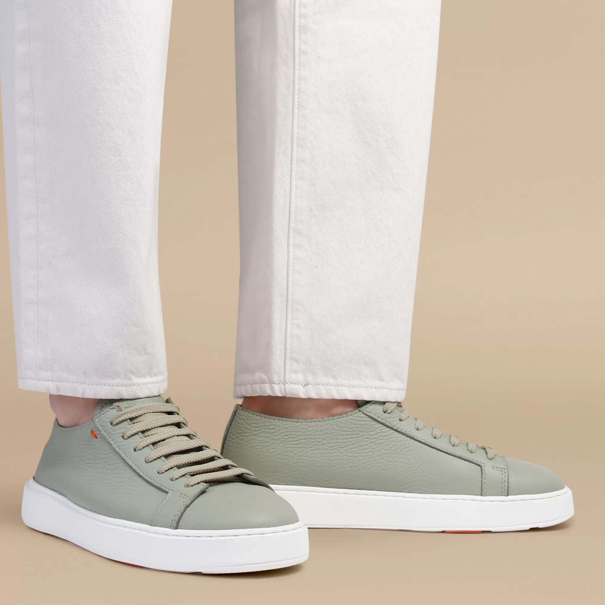 Outlet Sneaker da uomo in pelle bottalata verde Vedi tutte le calzature | Sneakers
