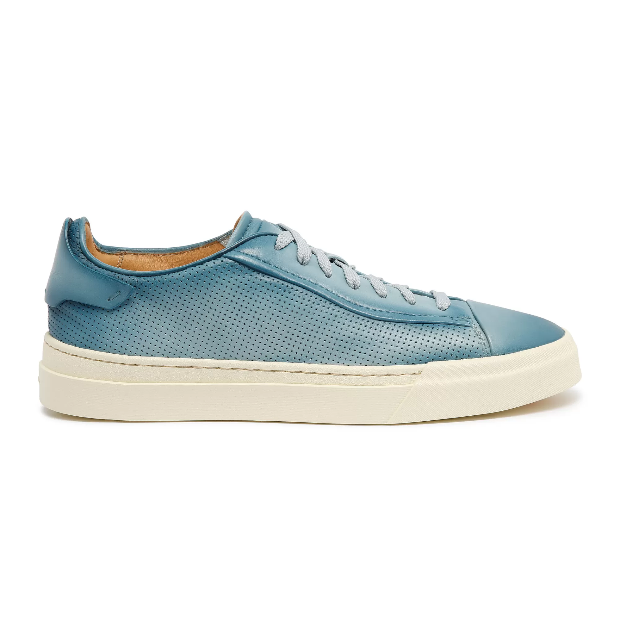 Clearance Sneaker effetto traforato da uomo in pelle anticata azzurro | SUGGERIMENTI Vedi tutte le calzature | Sneakers