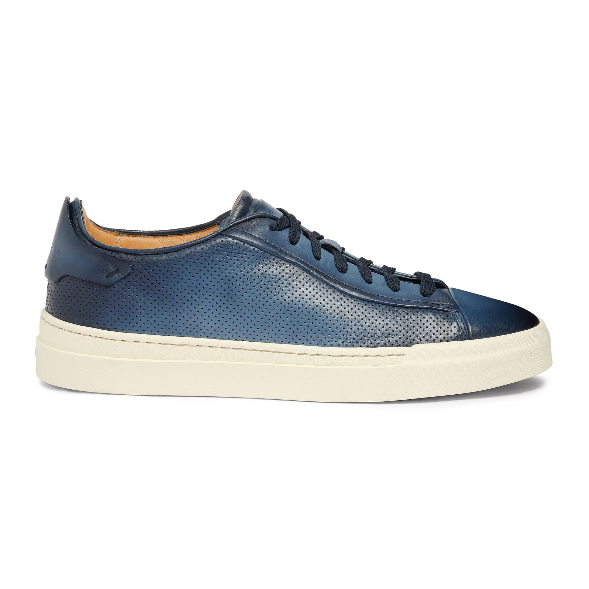 Flash Sale Sneaker effetto traforato da uomo in pelle anticata blu | SUGGERIMENTI Vedi tutte le calzature | Sneakers