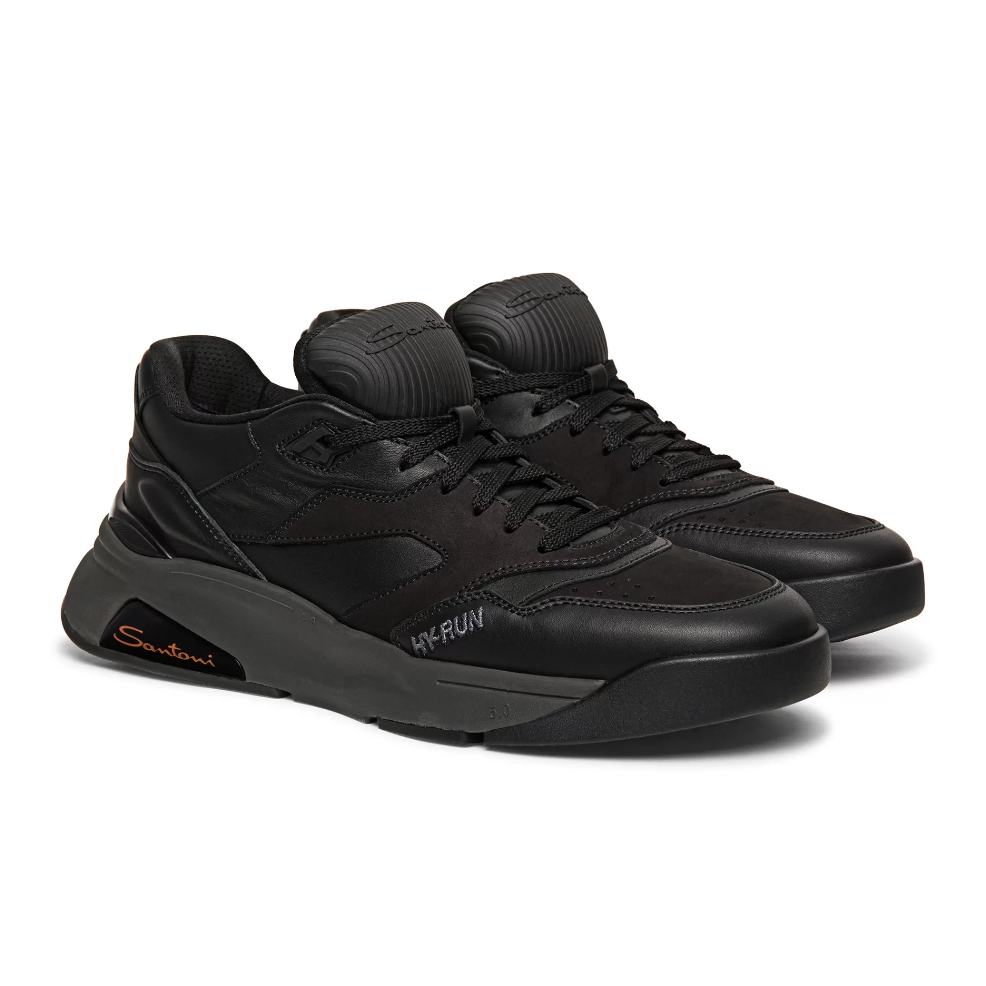 Flash Sale Sneaker Hy-Run da uomo in pelle nera Vedi tutte le calzature | Sneakers