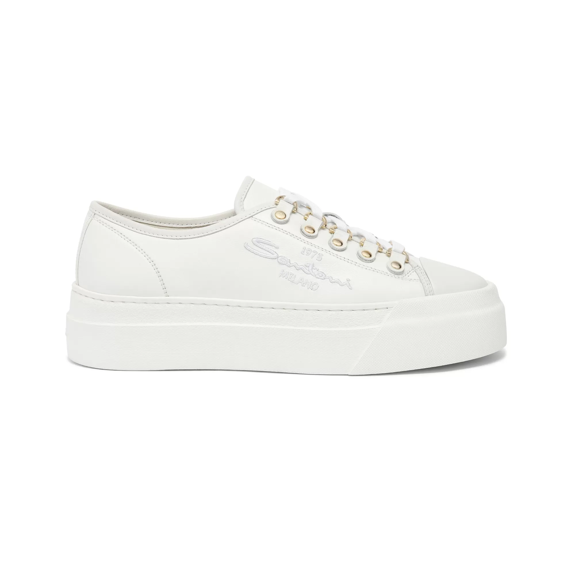 Discount Sneaker platform da donna in pelle bianca Vedi tutte le calzature | Sneakers