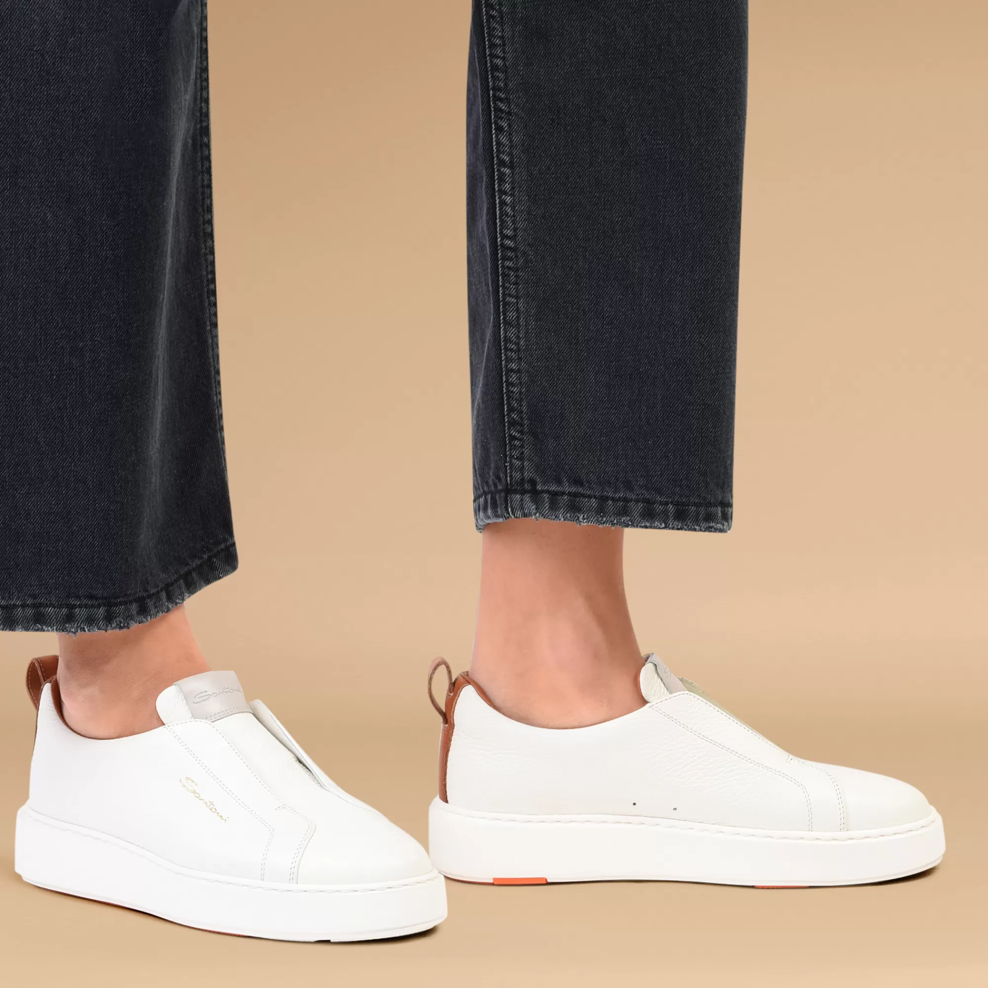 Flash Sale Sneaker slip-on da donna in pelle bottalata bianca Vedi tutte le calzature | Sneakers