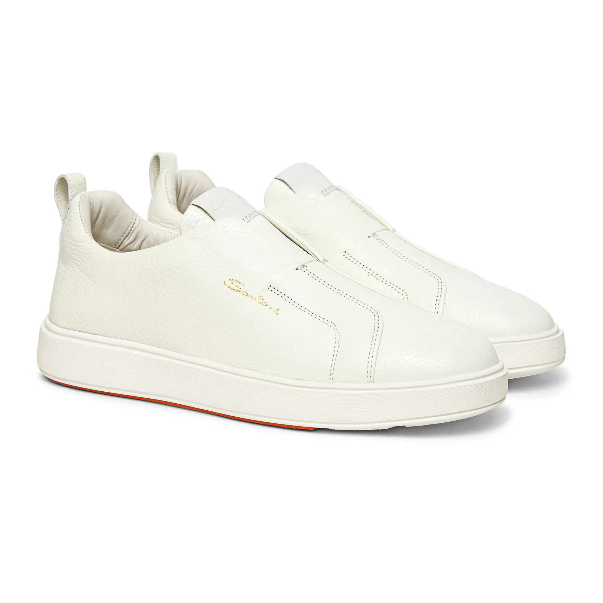 New Sneaker slip-on da uomo in pelle bottatala bianca Vedi tutte le calzature | Sneakers