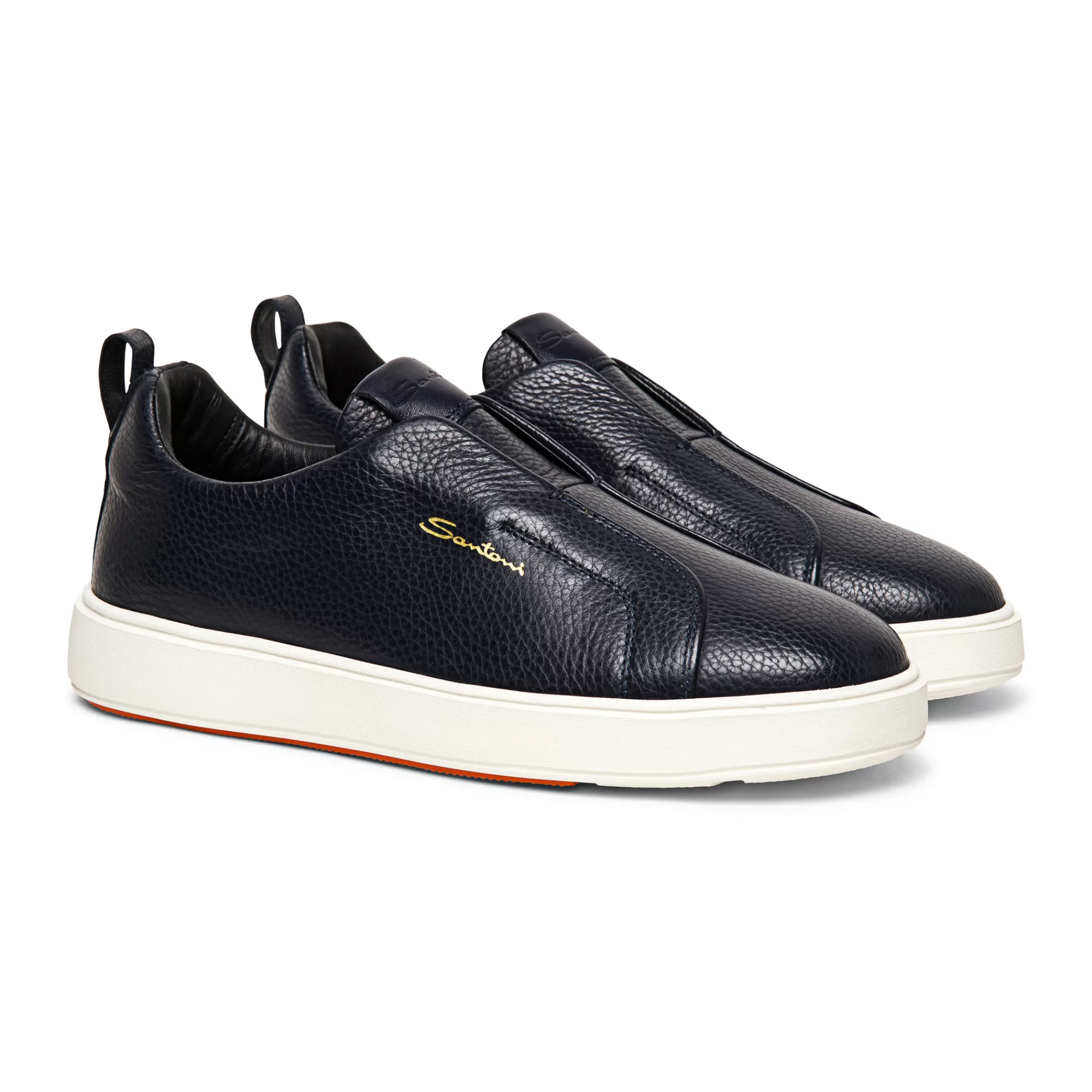 Sale Sneaker slip-on da uomo in pelle bottatala blu Vedi tutte le calzature | Sneakers