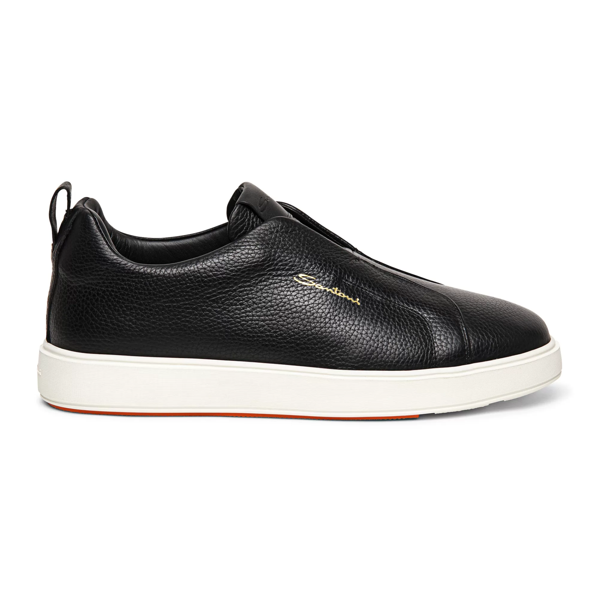 Outlet Sneaker slip-on da uomo in pelle bottatala nera Vedi tutte le calzature | Sneakers