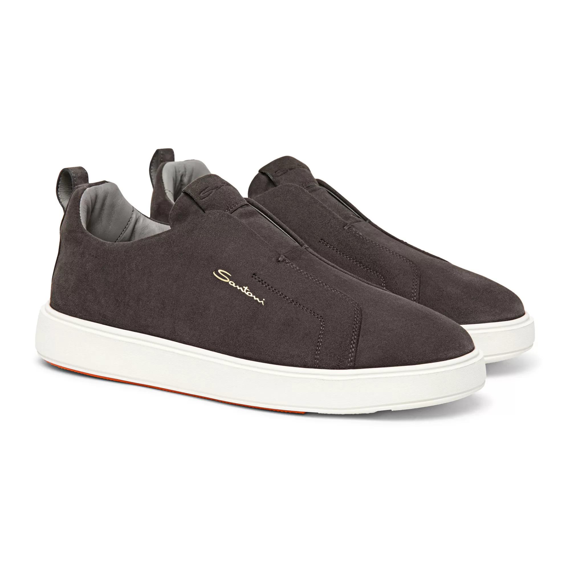 Clearance Sneaker slip-on da uomo in suede grigio Vedi tutte le calzature | Sneakers