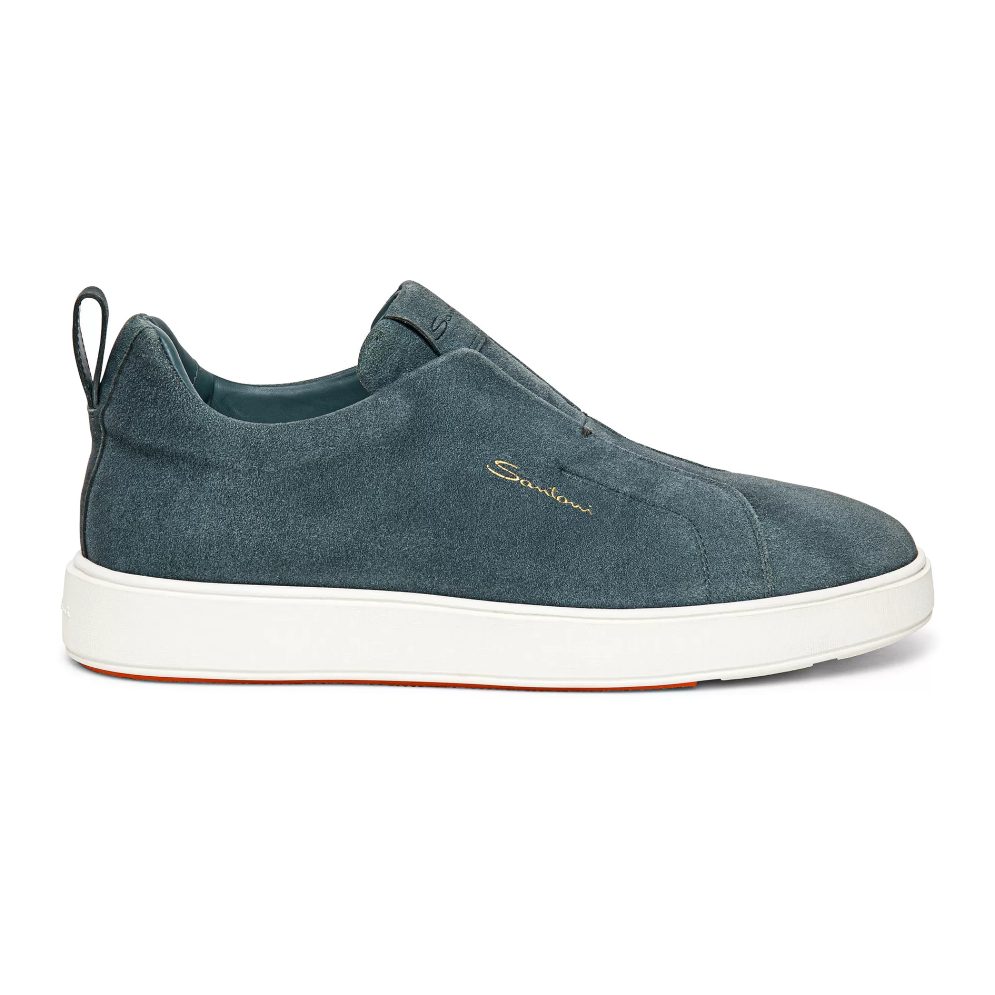 Shop Sneaker slip-on da uomo in suede verde petrolio Vedi tutte le calzature | Sneakers