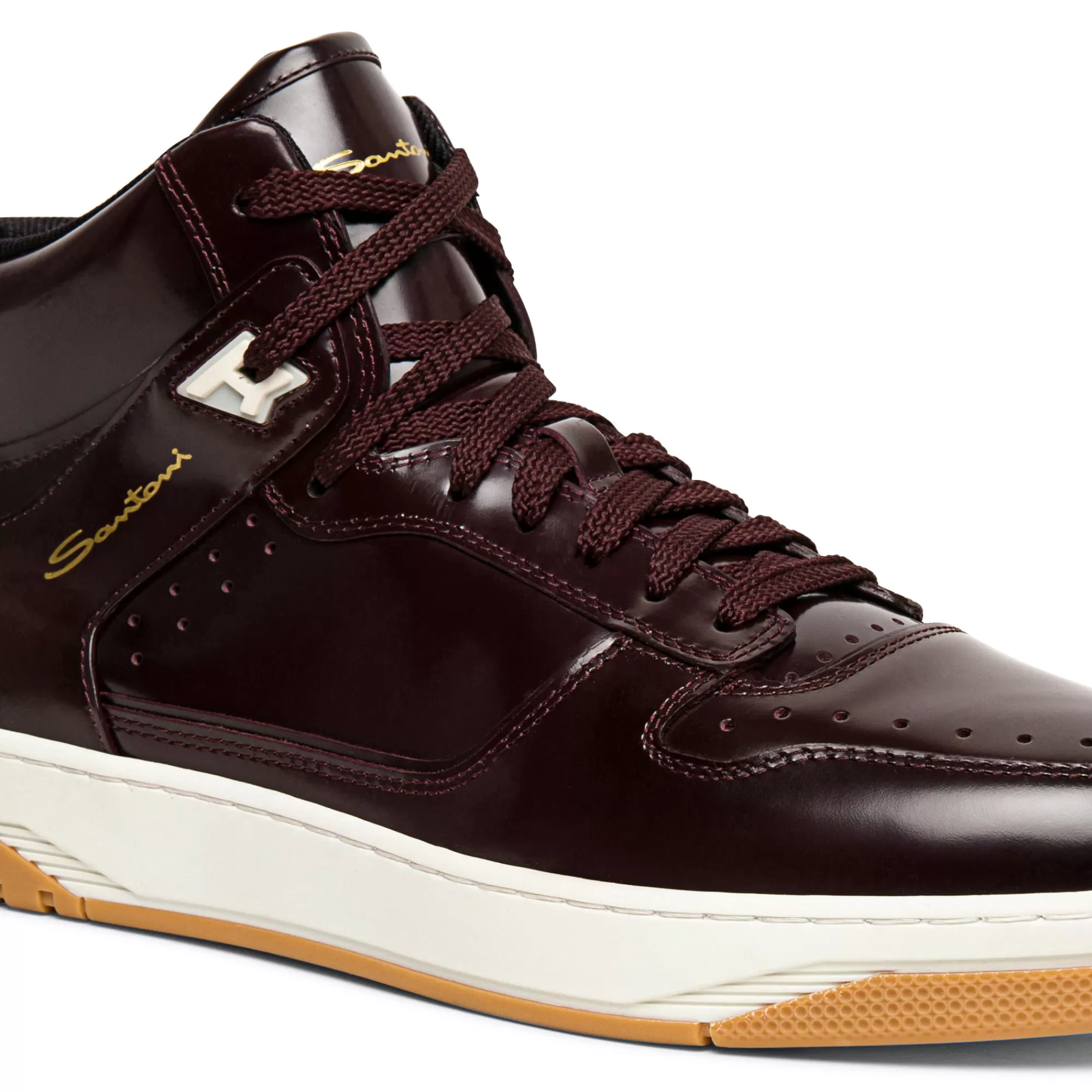 Flash Sale Sneaker Sneak-air alta da uomo in pelle lucida bordeaux Vedi tutte le calzature | Sneakers