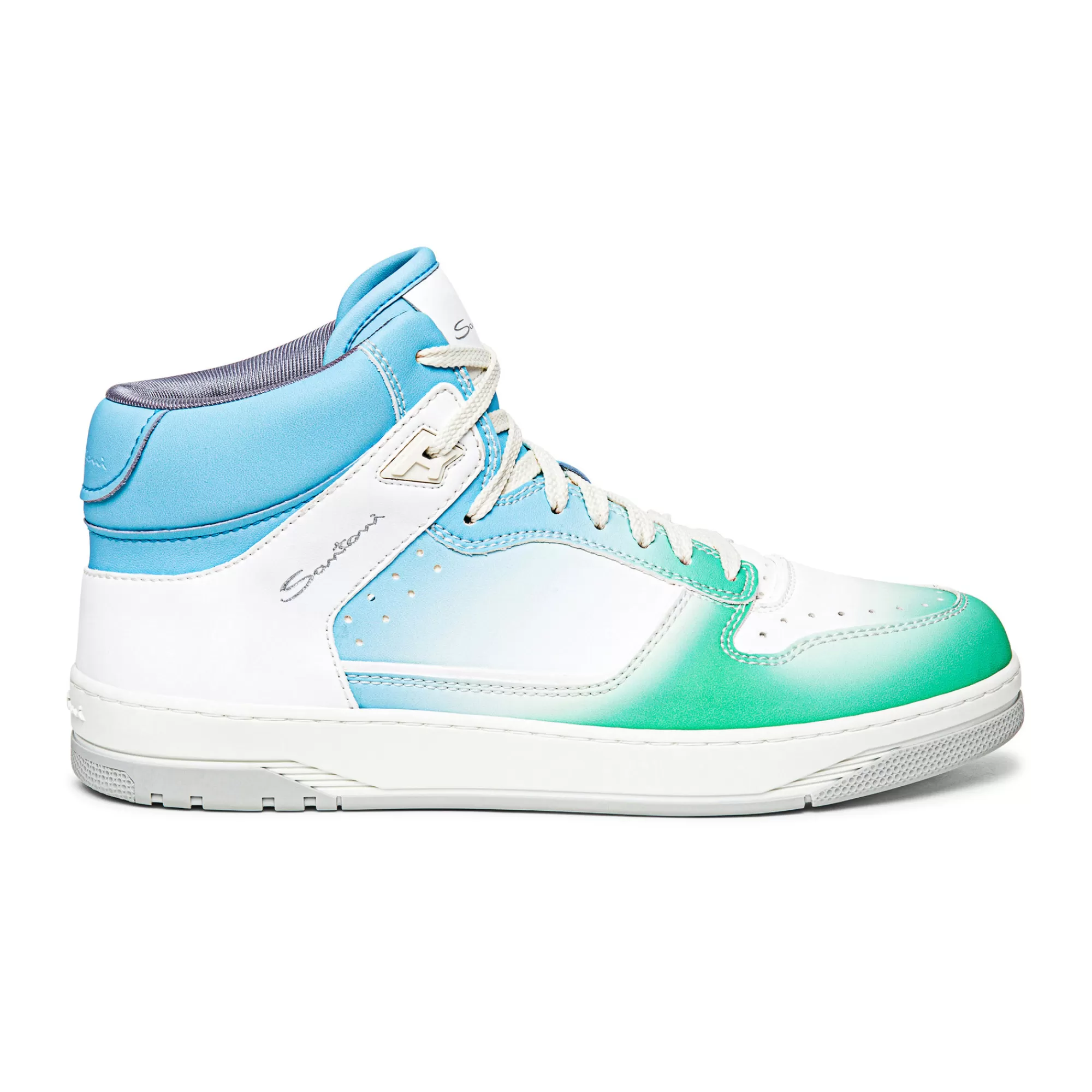 Sale Sneaker Sneak-Air da uomo in pelle azzurra, bianca e verde Vedi tutte le calzature | Sneakers