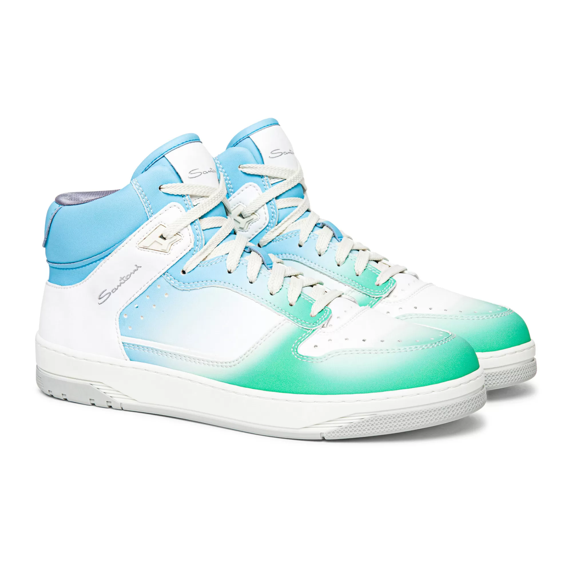 Sale Sneaker Sneak-Air da uomo in pelle azzurra, bianca e verde Vedi tutte le calzature | Sneakers