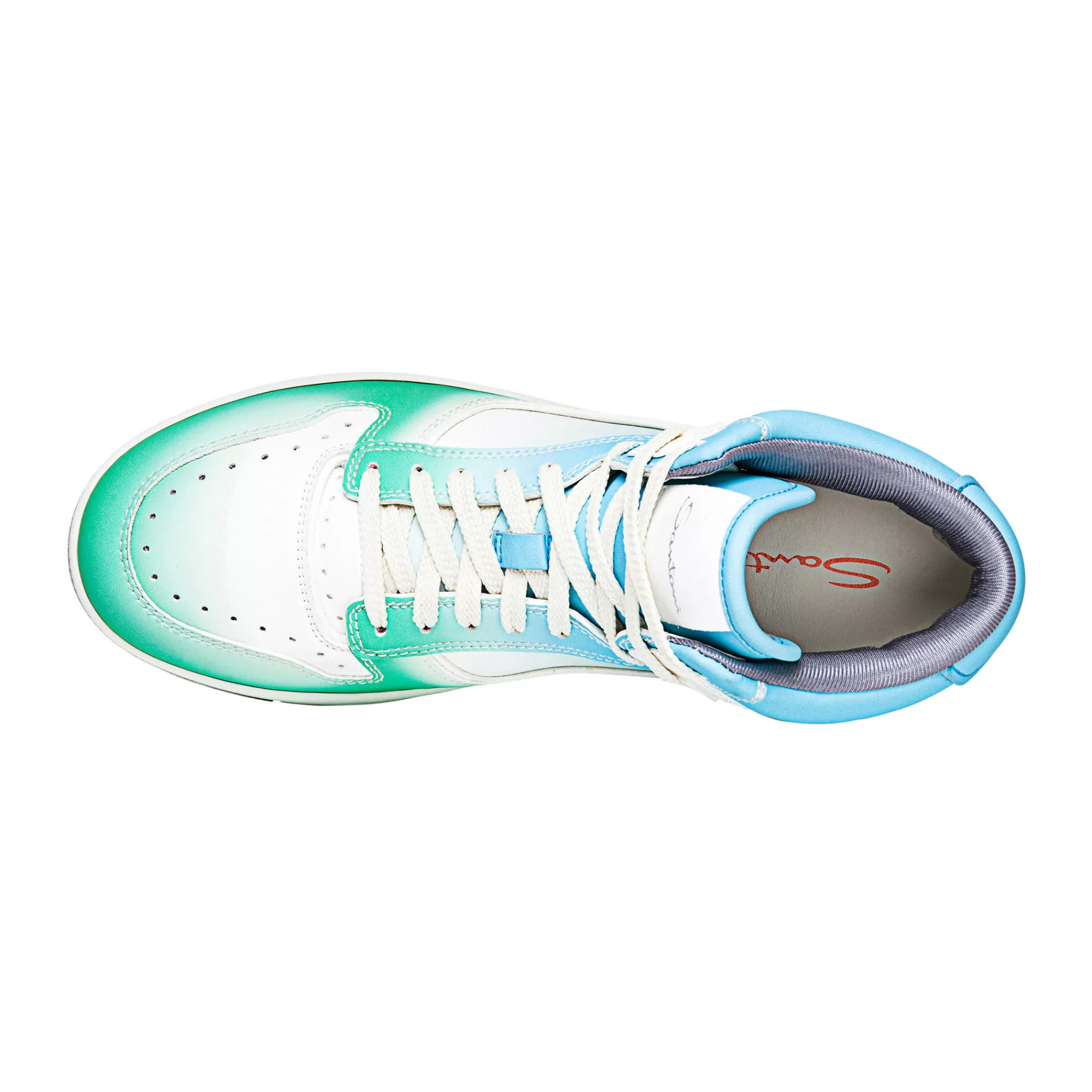 Sale Sneaker Sneak-Air da uomo in pelle azzurra, bianca e verde Vedi tutte le calzature | Sneakers