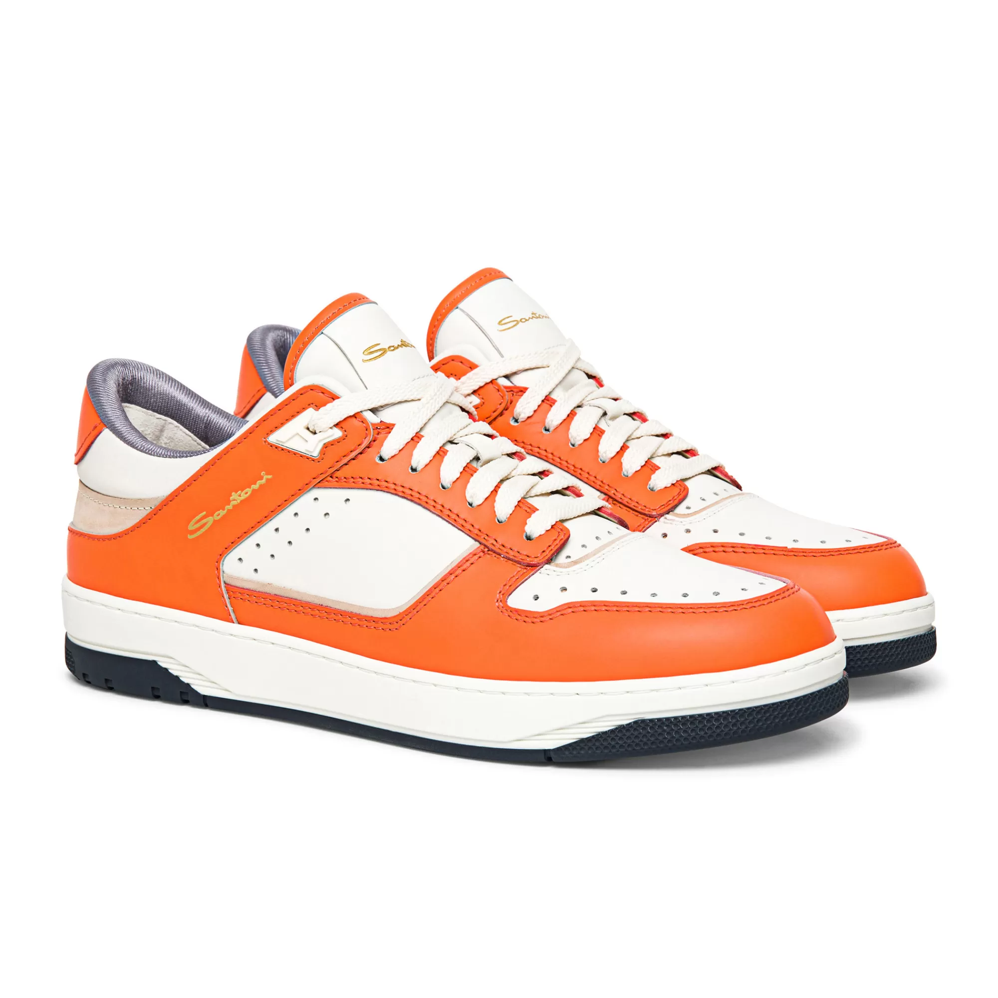 Fashion Sneaker Sneak-Air da uomo in pelle bianca e arancione Vedi tutte le calzature | Sneakers