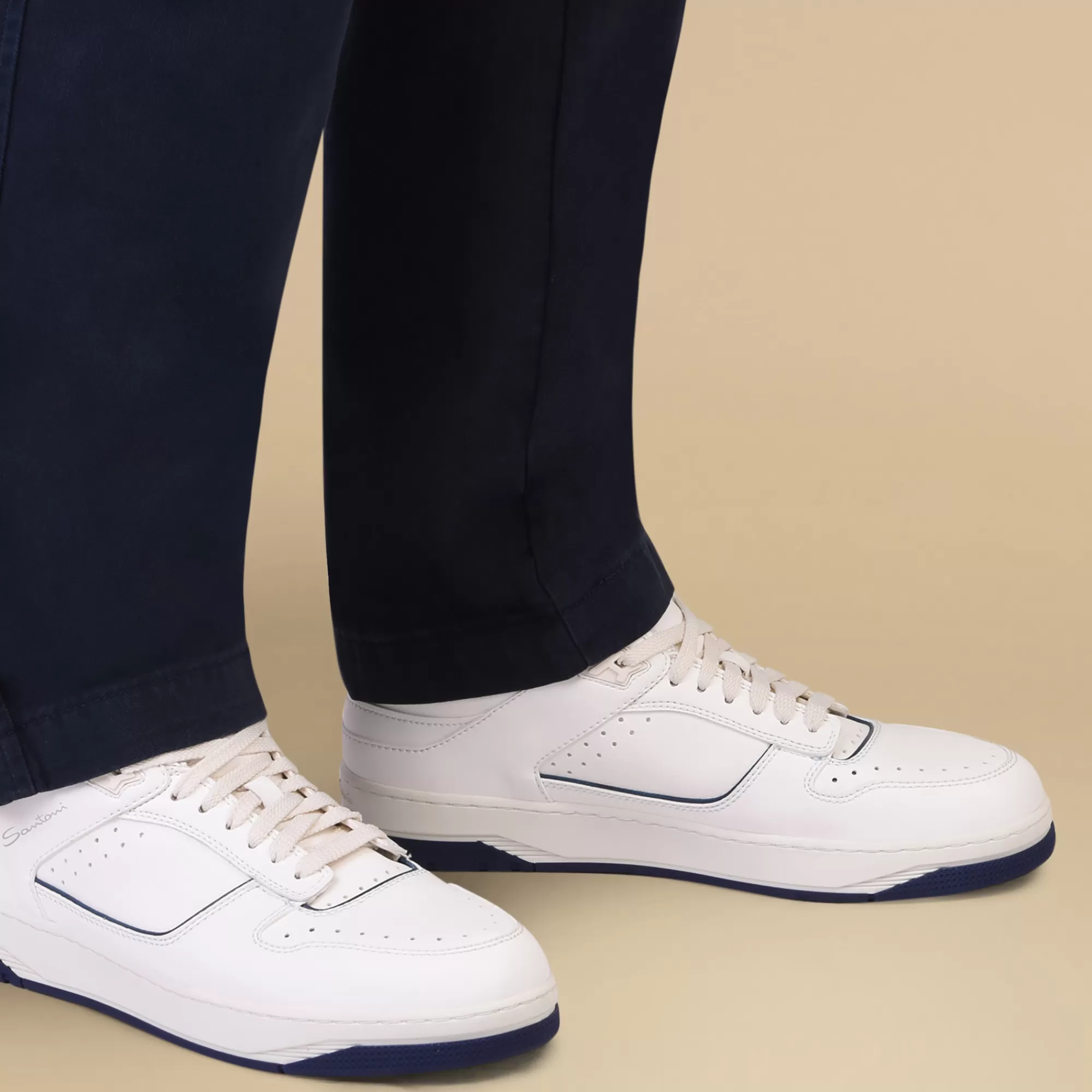 Cheap Sneaker Sneak-Air da uomo in pelle bianca e blu Vedi tutte le calzature | Sneakers