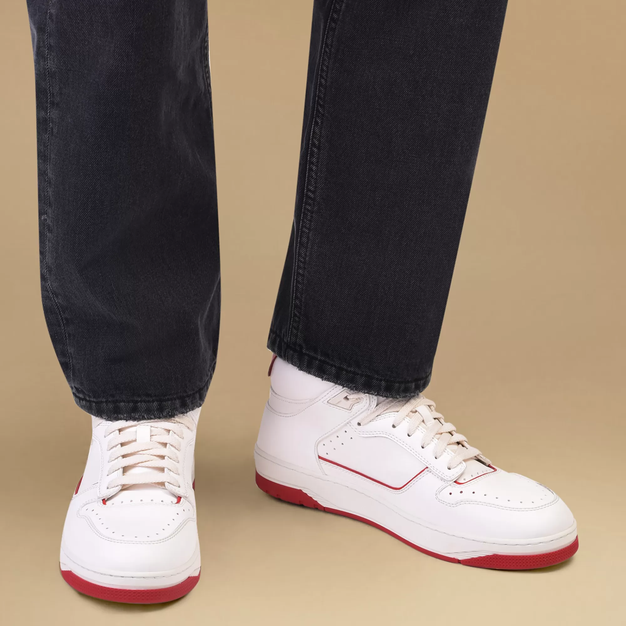 Shop Sneaker Sneak-Air da uomo in pelle bianca e rossa Vedi tutte le calzature | Sneakers