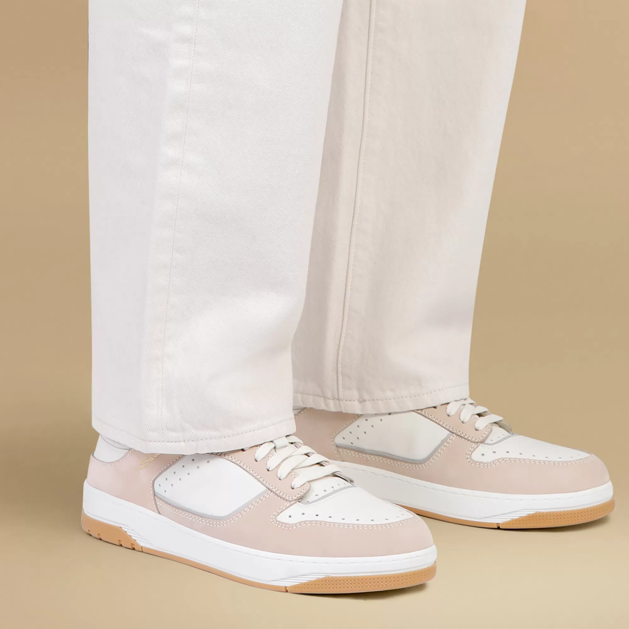 Shop Sneaker Sneak-Air da uomo in pelle e nabuck bianca e beige Vedi tutte le calzature | Sneakers
