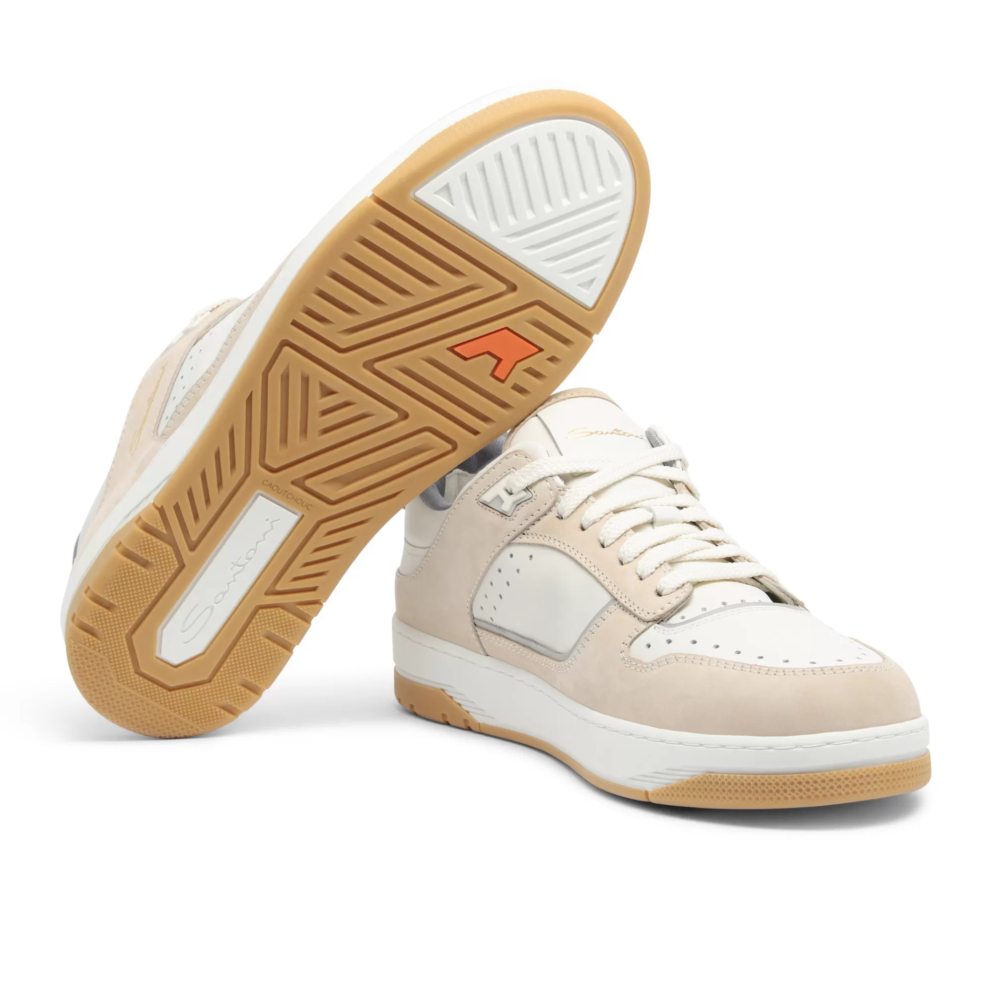 Shop Sneaker Sneak-Air da uomo in pelle e nabuck bianca e beige Vedi tutte le calzature | Sneakers