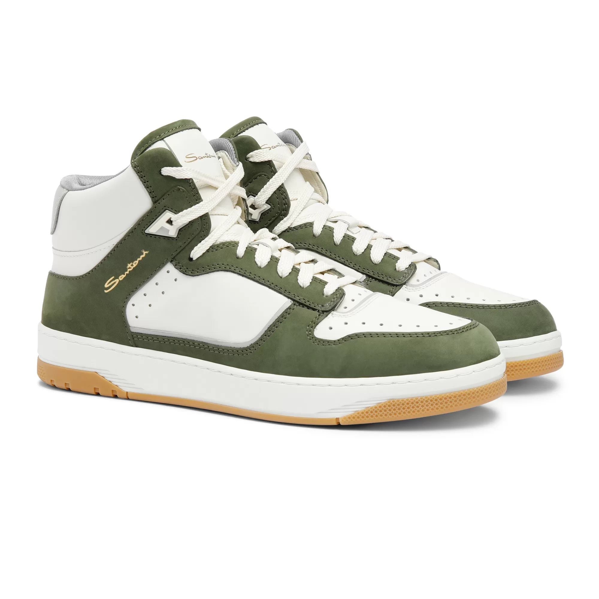 Online Sneaker Sneak-Air da uomo in pelle e nabuck bianca e verde Vedi tutte le calzature | Sneakers
