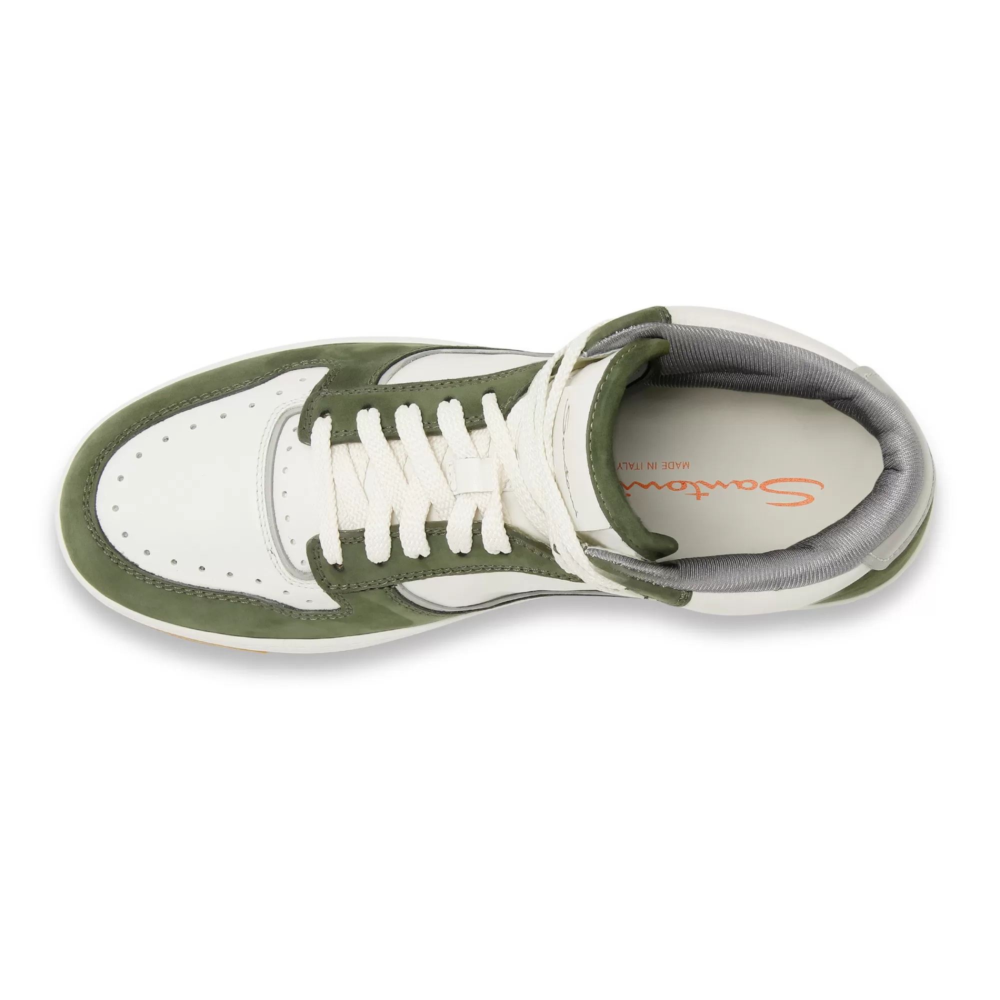 Online Sneaker Sneak-Air da uomo in pelle e nabuck bianca e verde Vedi tutte le calzature | Sneakers