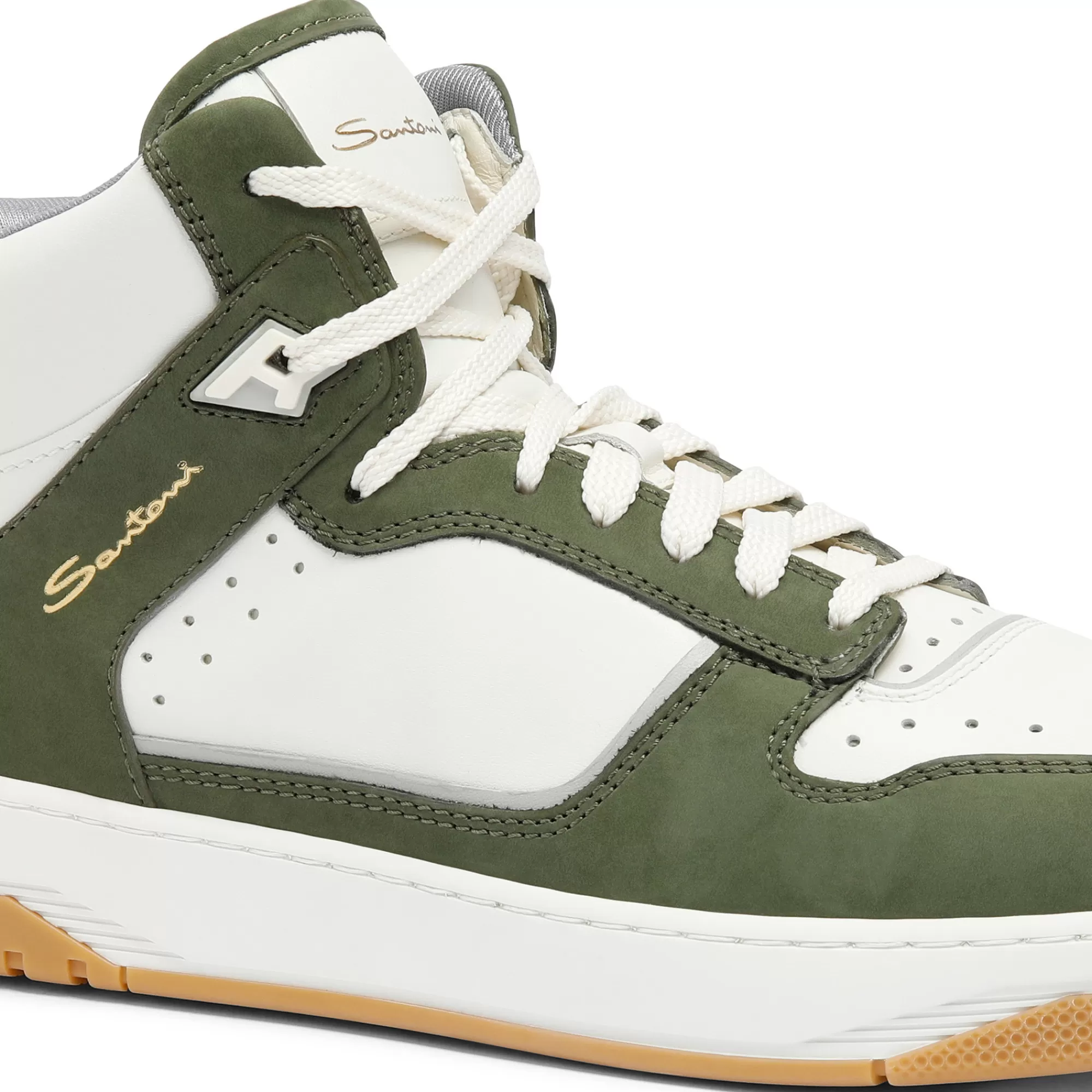 Online Sneaker Sneak-Air da uomo in pelle e nabuck bianca e verde Vedi tutte le calzature | Sneakers