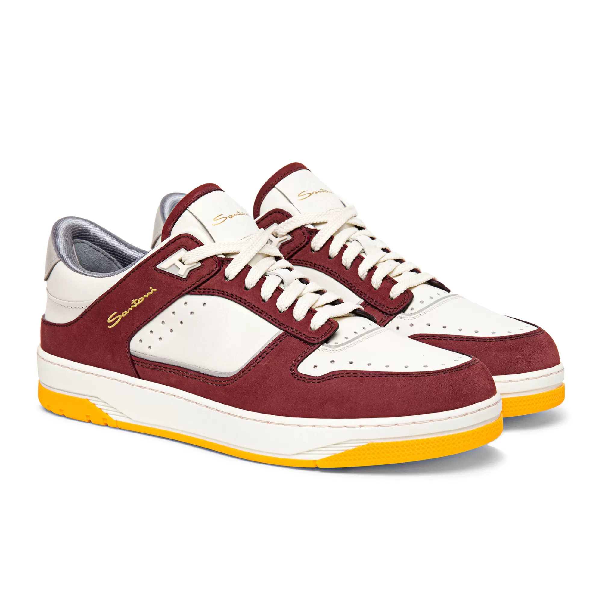 Flash Sale Sneaker Sneak-Air da uomo in pelle e nabuk bianca e bordeaux Vedi tutte le calzature | Sneakers