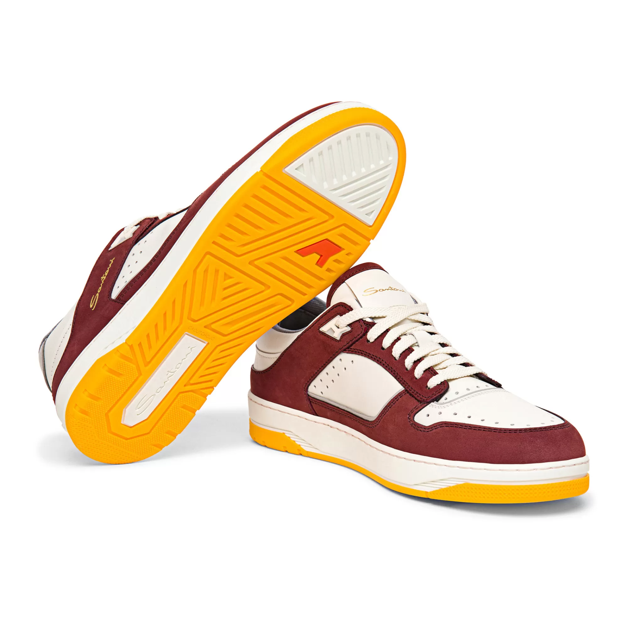 Flash Sale Sneaker Sneak-Air da uomo in pelle e nabuk bianca e bordeaux Vedi tutte le calzature | Sneakers