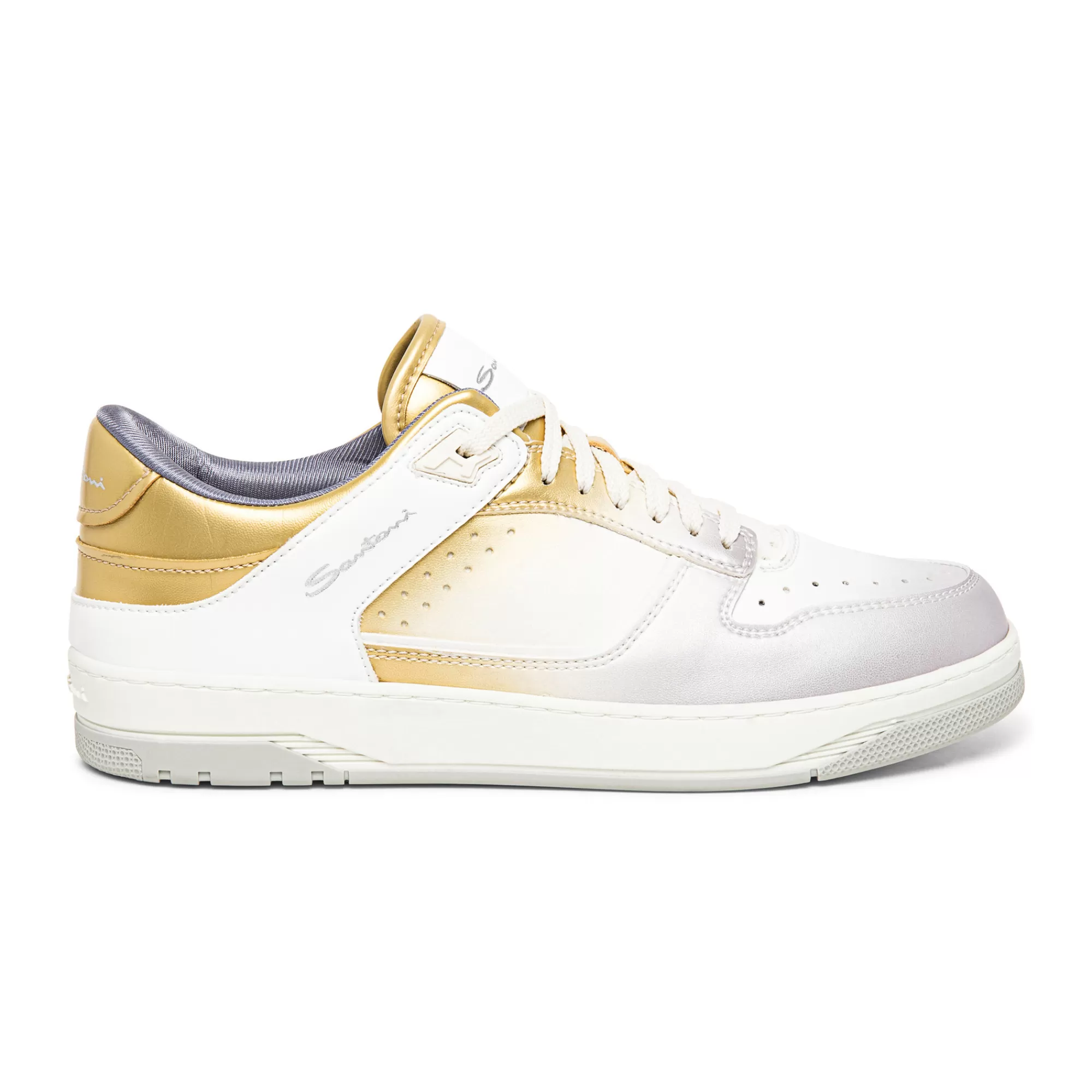 Cheap Sneaker Sneak-Air da uomo in pelle oro, bianca e argento Vedi tutte le calzature | Sneakers