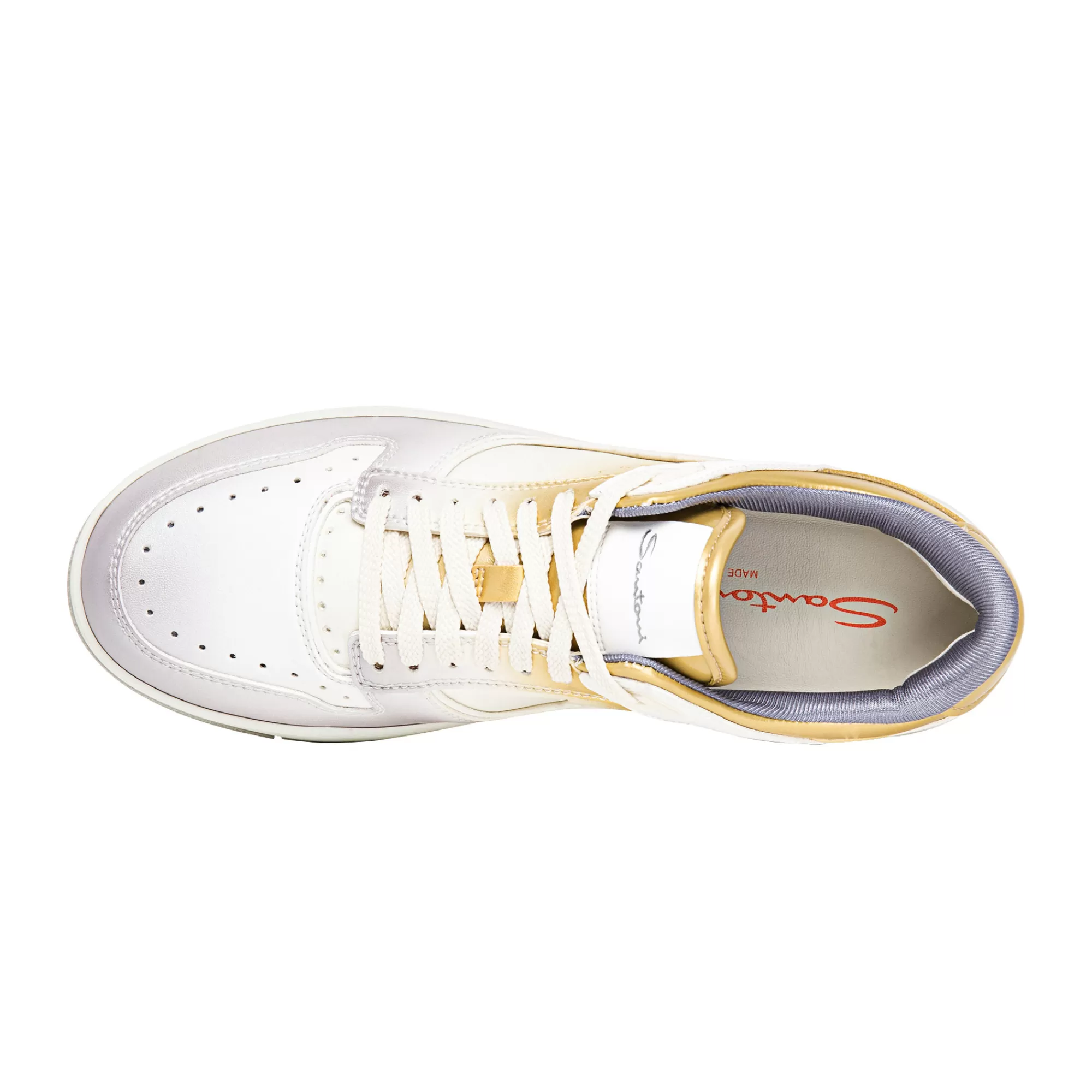 Cheap Sneaker Sneak-Air da uomo in pelle oro, bianca e argento Vedi tutte le calzature | Sneakers