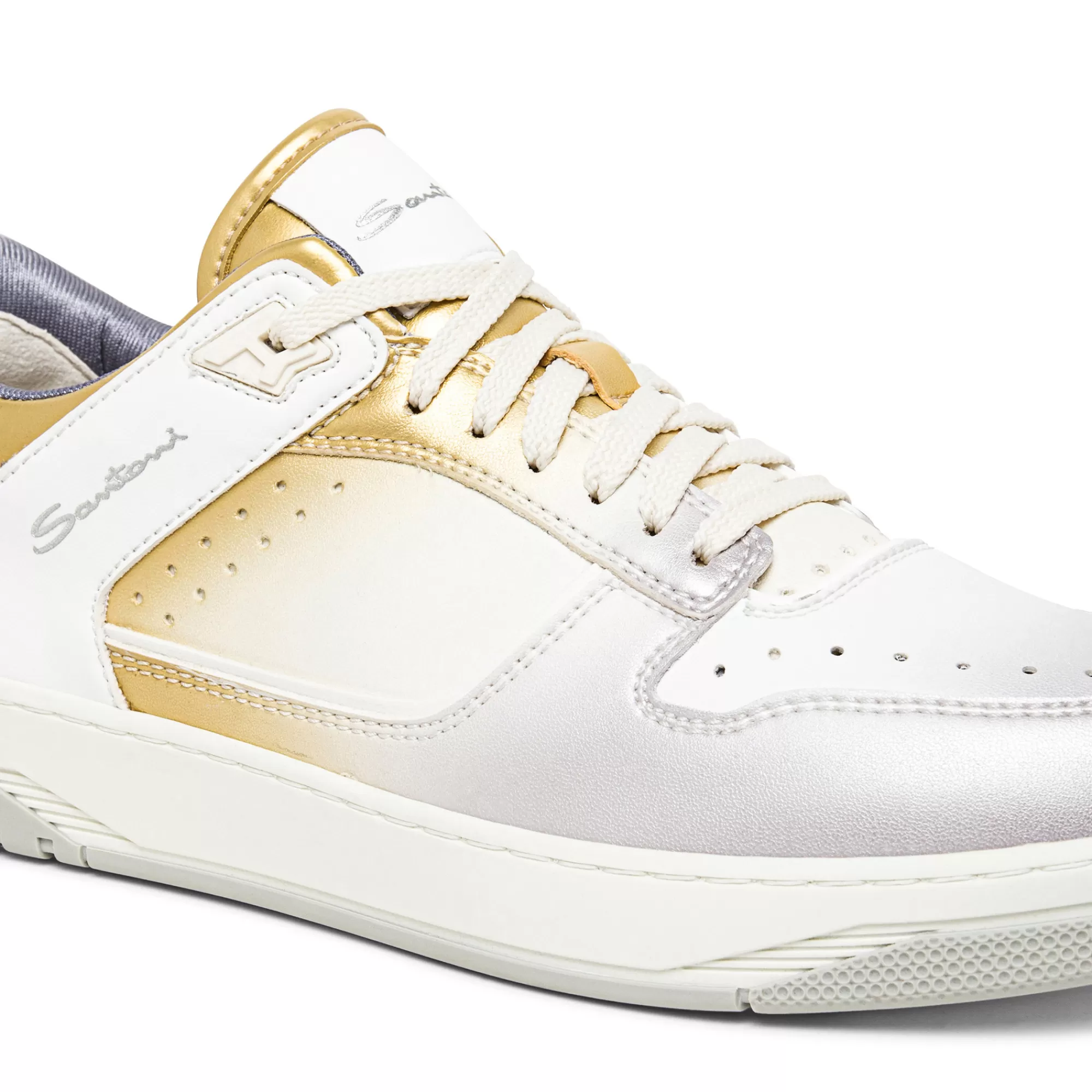 Cheap Sneaker Sneak-Air da uomo in pelle oro, bianca e argento Vedi tutte le calzature | Sneakers
