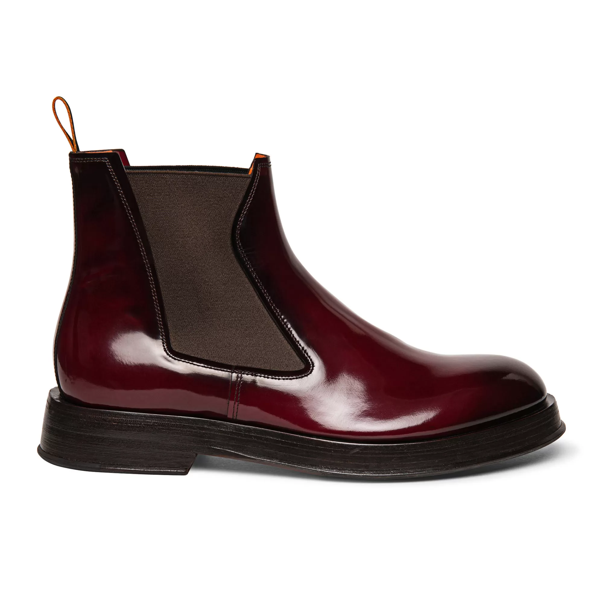 Cheap Stivaletto chelsea da uomo in pelle lucida bordeaux Vedi tutte le calzature | Stivali